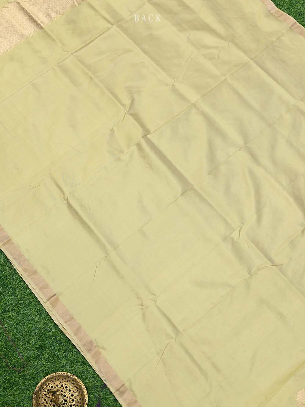 Pista Green Katan Silk Handloom Banarasi Suit - Sacred Weaves