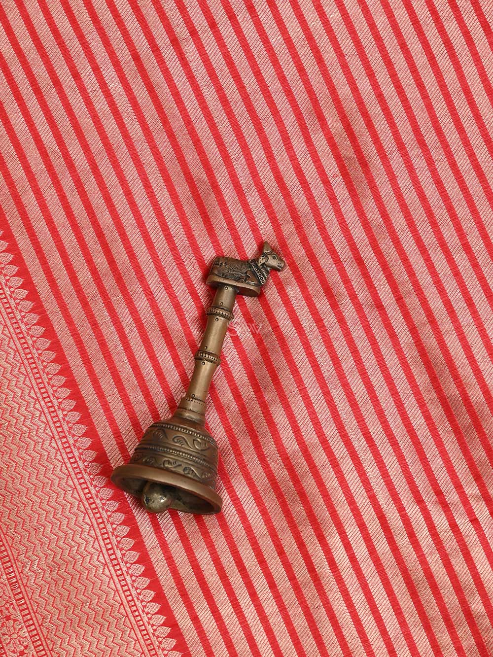 Red Katan Silk Handloom Banarasi Suit - Sacred Weaves