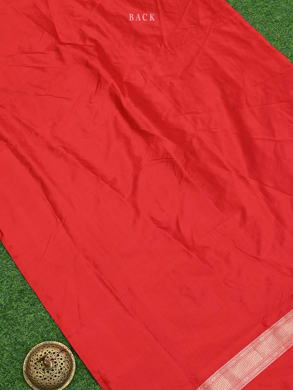 Red Katan Silk Handloom Banarasi Suit - Sacred Weaves
