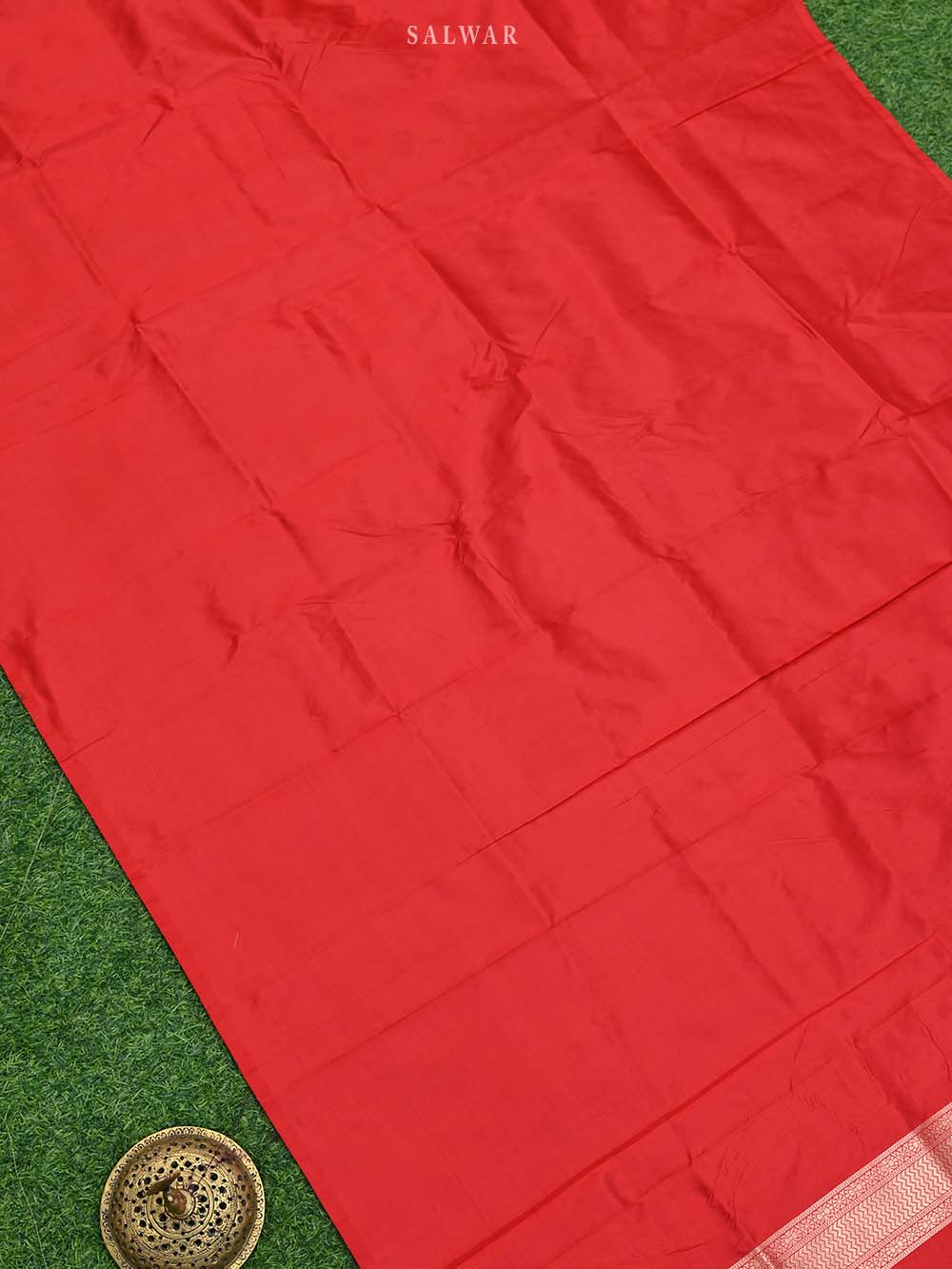 Red Katan Silk Handloom Banarasi Suit - Sacred Weaves
