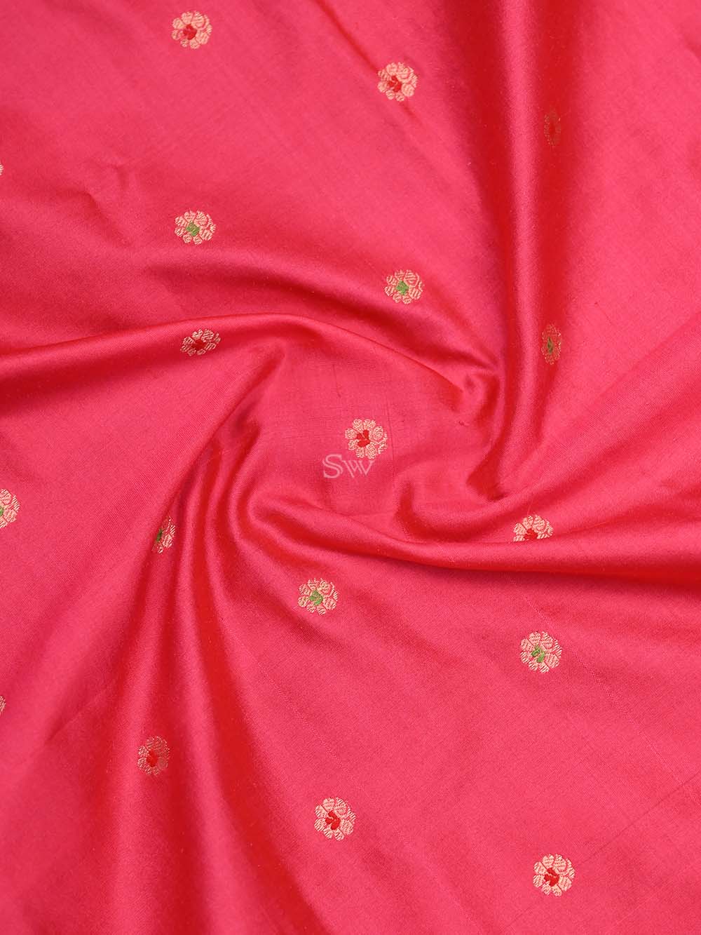 Pink Katan Silk Handloom Banarasi Dupatta - Sacred Weaves