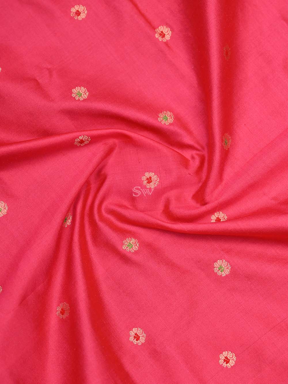 Pink Katan Silk Handloom Banarasi Dupatta - Sacred Weaves