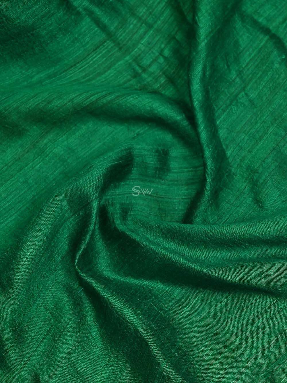 Bottle Green Dupion Silk Handloom Banarasi Suit - Sacred Weaves