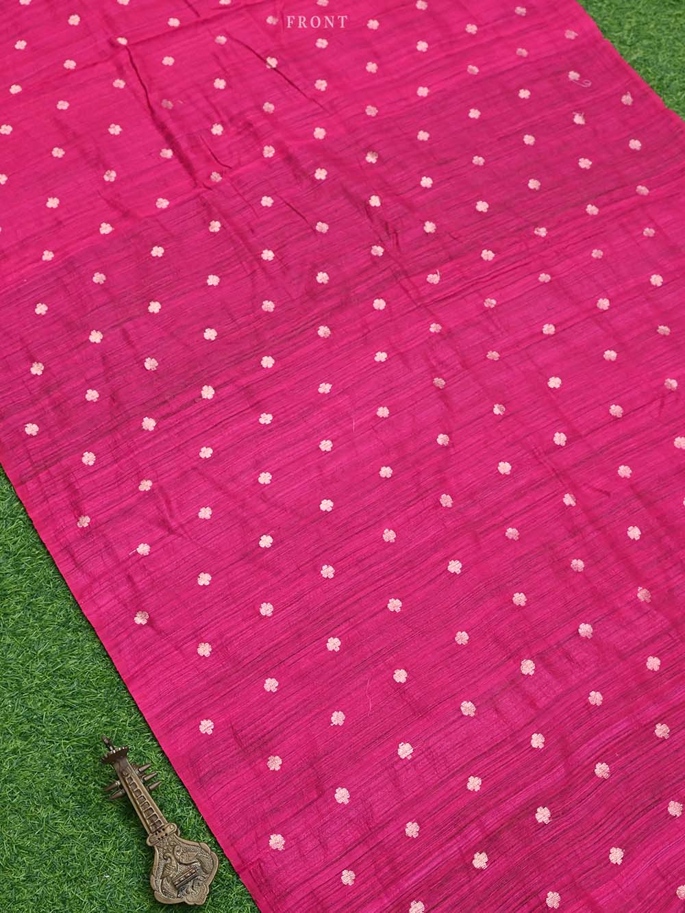 Magenta Dupion Silk Handloom Banarasi Suit - Sacred Weaves