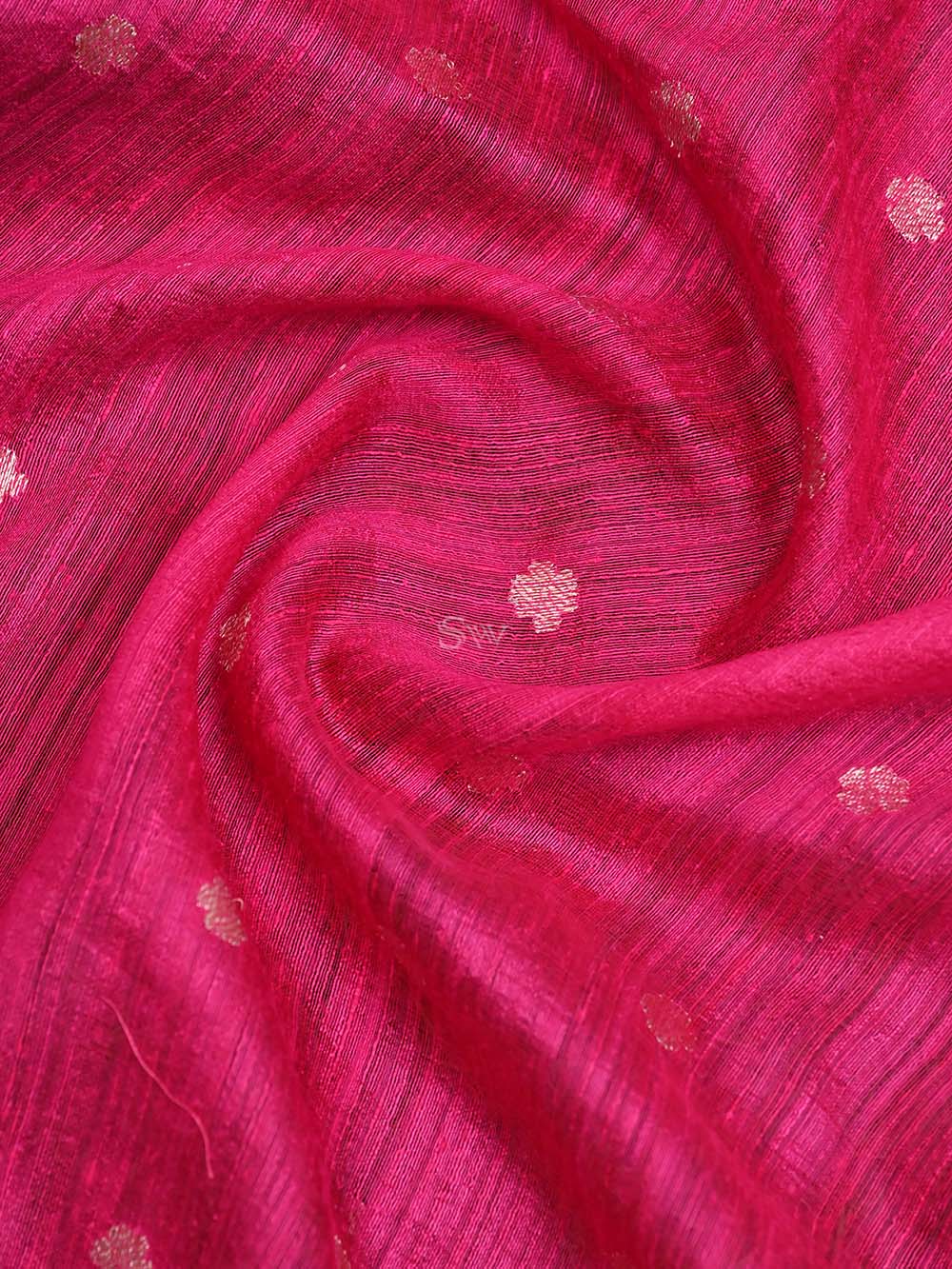 Magenta Dupion Silk Handloom Banarasi Suit - Sacred Weaves