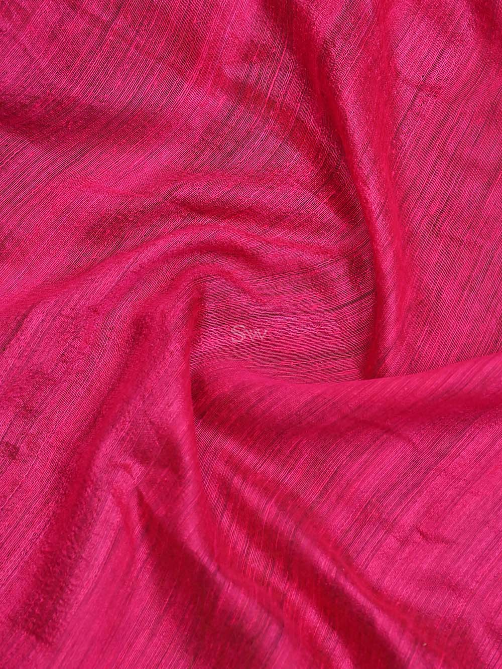 Magenta Dupion Silk Handloom Banarasi Suit - Sacred Weaves