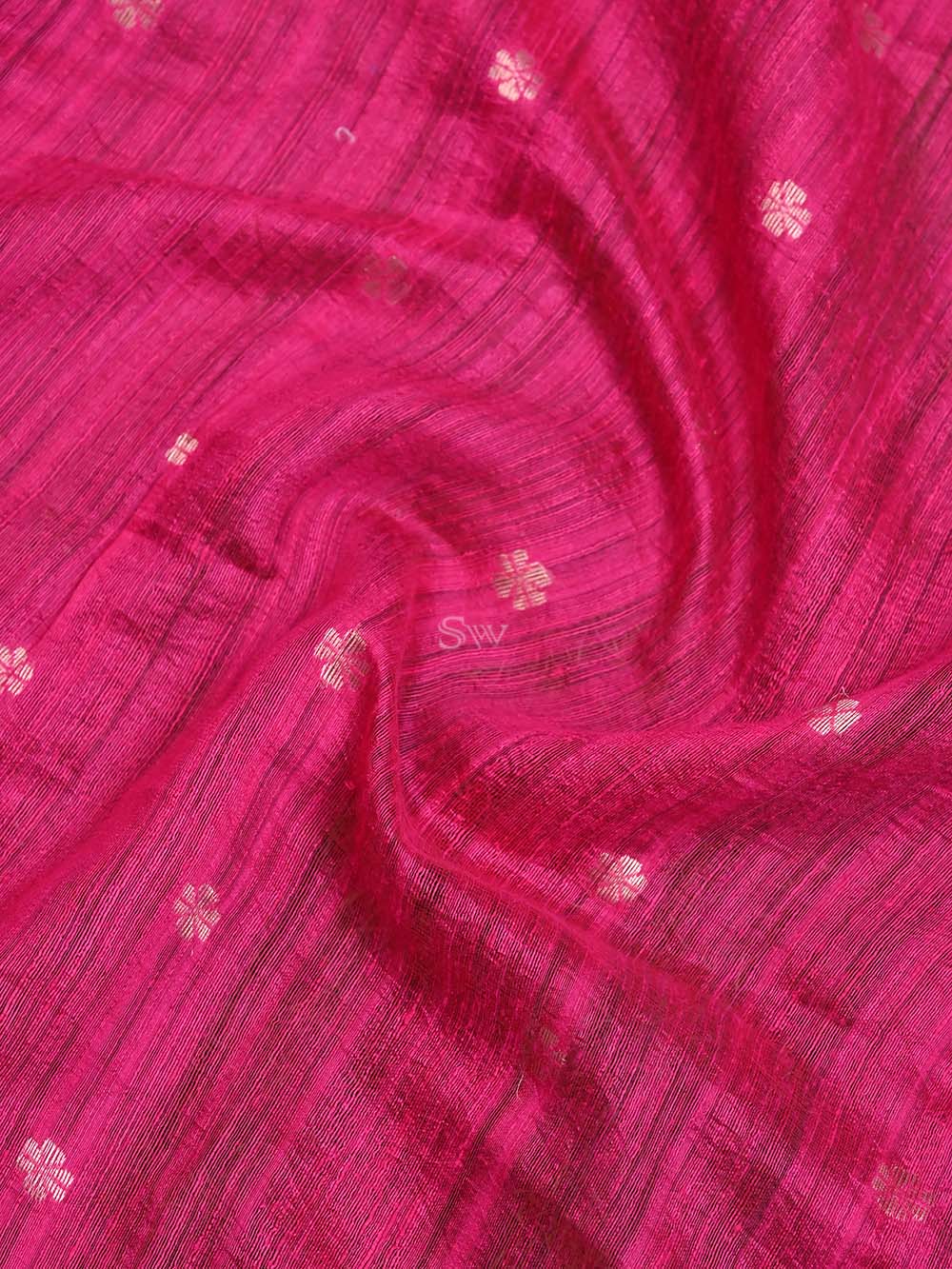 Magenta Dupion Silk Handloom Banarasi Suit - Sacred Weaves