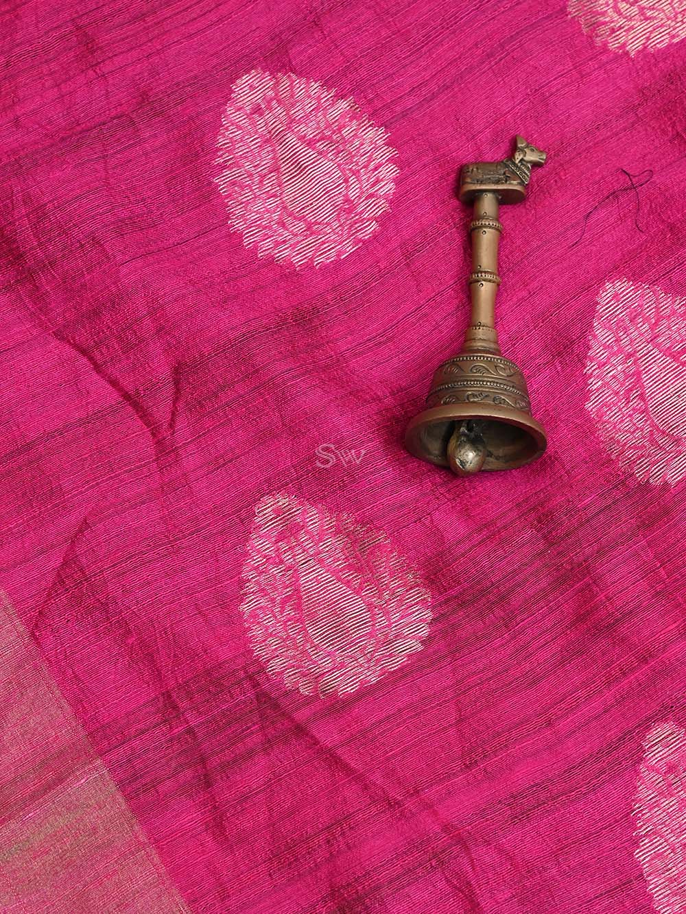 Magenta Dupion Silk Handloom Banarasi Suit - Sacred Weaves