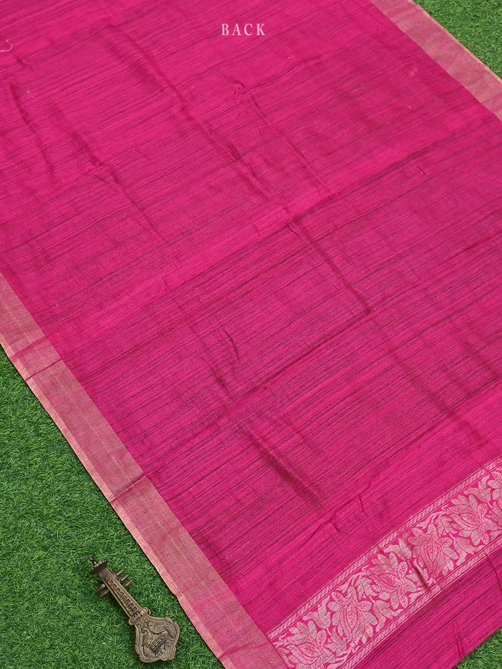 Magenta Dupion Silk Handloom Banarasi Suit - Sacred Weaves