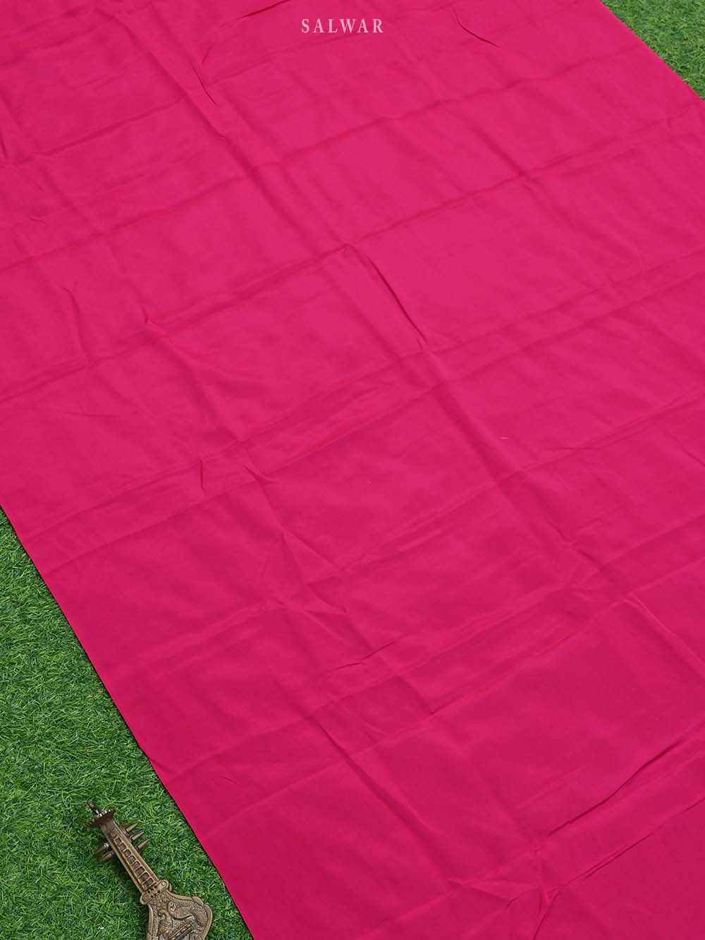 Magenta Dupion Silk Handloom Banarasi Suit - Sacred Weaves
