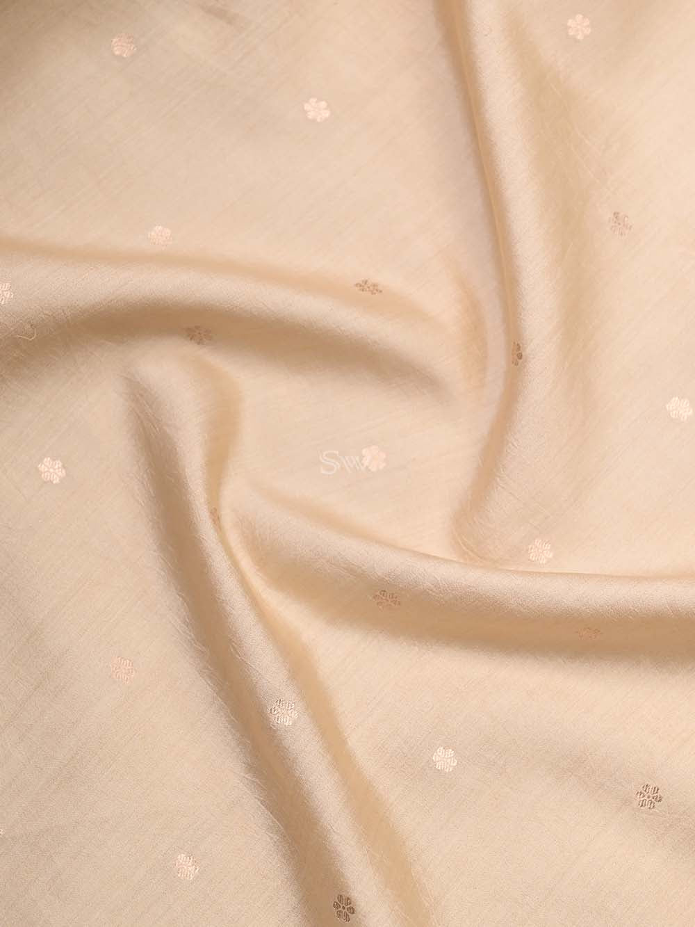 Beige Chiniya Silk Handloom Banarasi Suit - Sacred Weaves