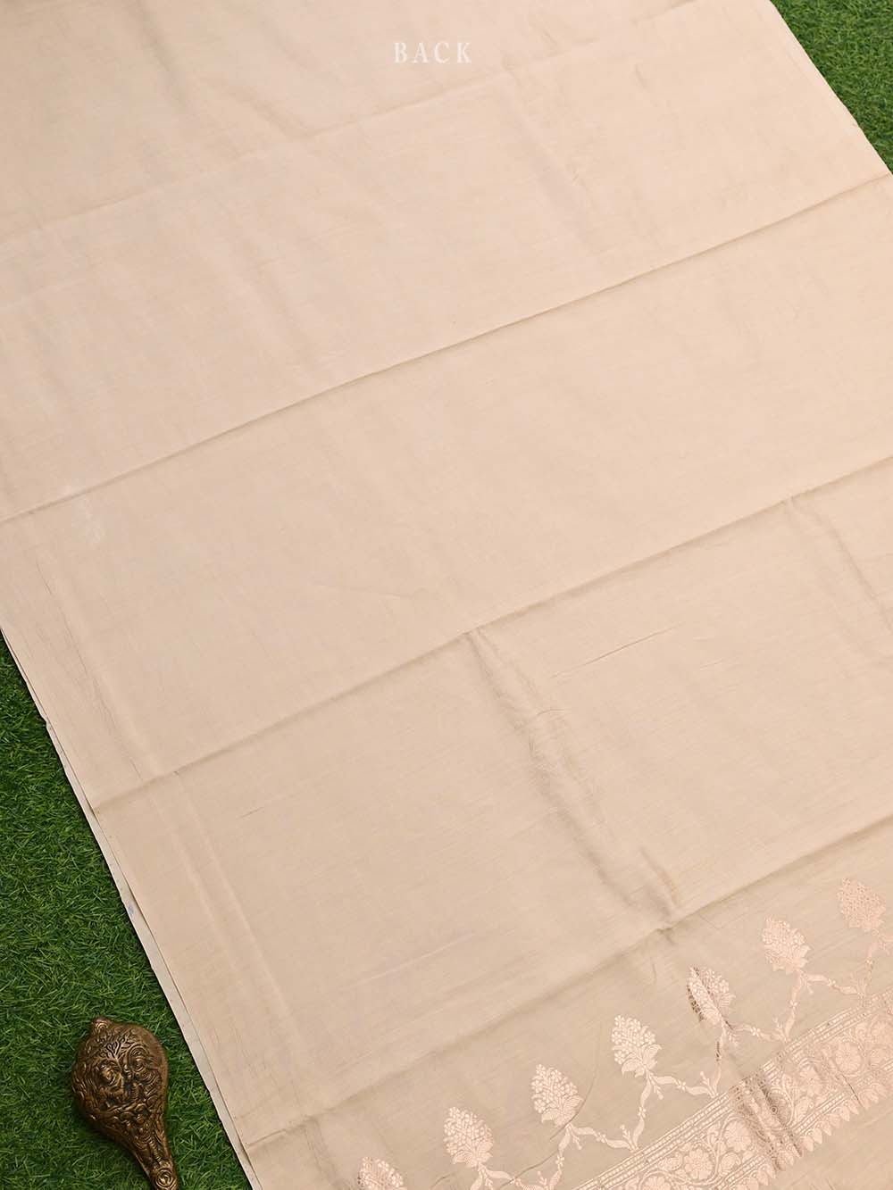 Beige Chiniya Silk Handloom Banarasi Suit - Sacred Weaves