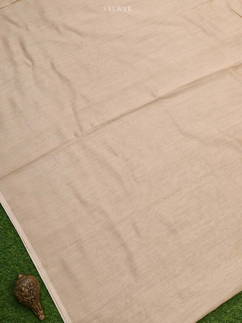 Beige Chiniya Silk Handloom Banarasi Suit - Sacred Weaves