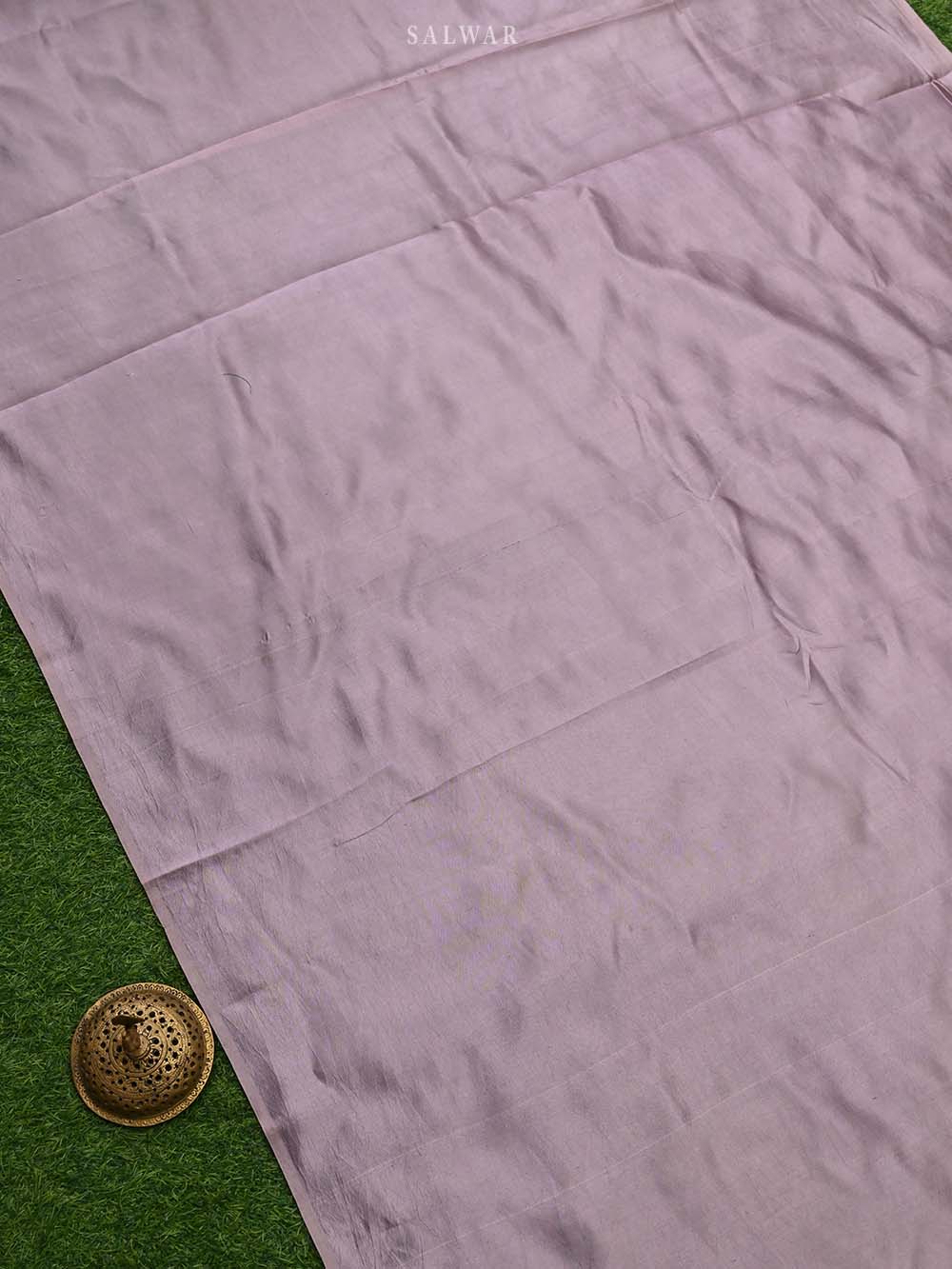 Onion Pink Katan Silk Handloom Banarasi Suit - Sacred Weaves