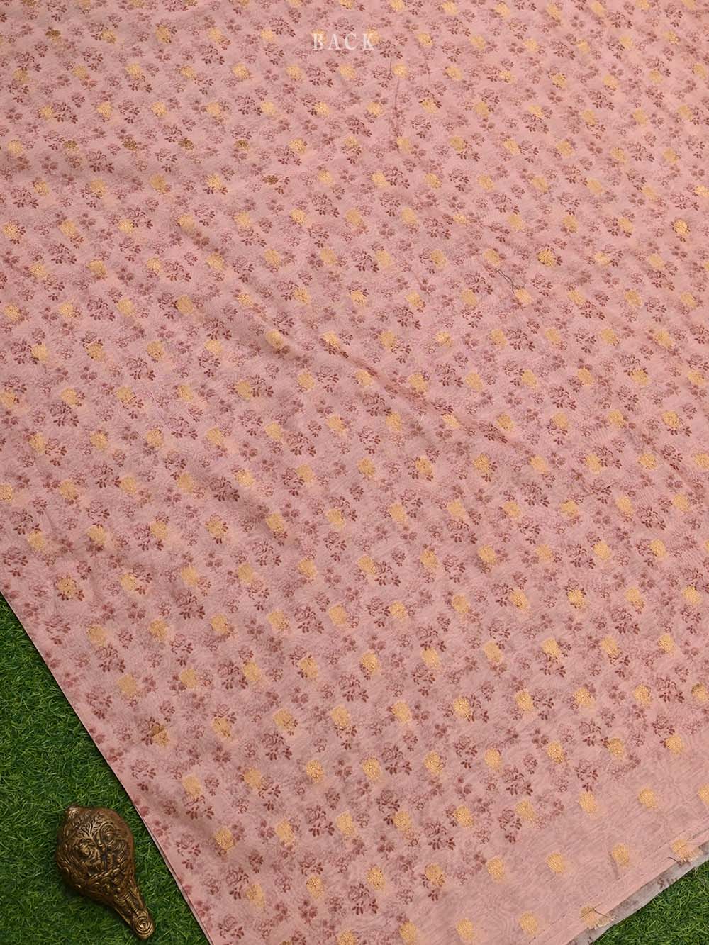 Peach Cotton Handloom Banarasi Suit - Sacred Weaves