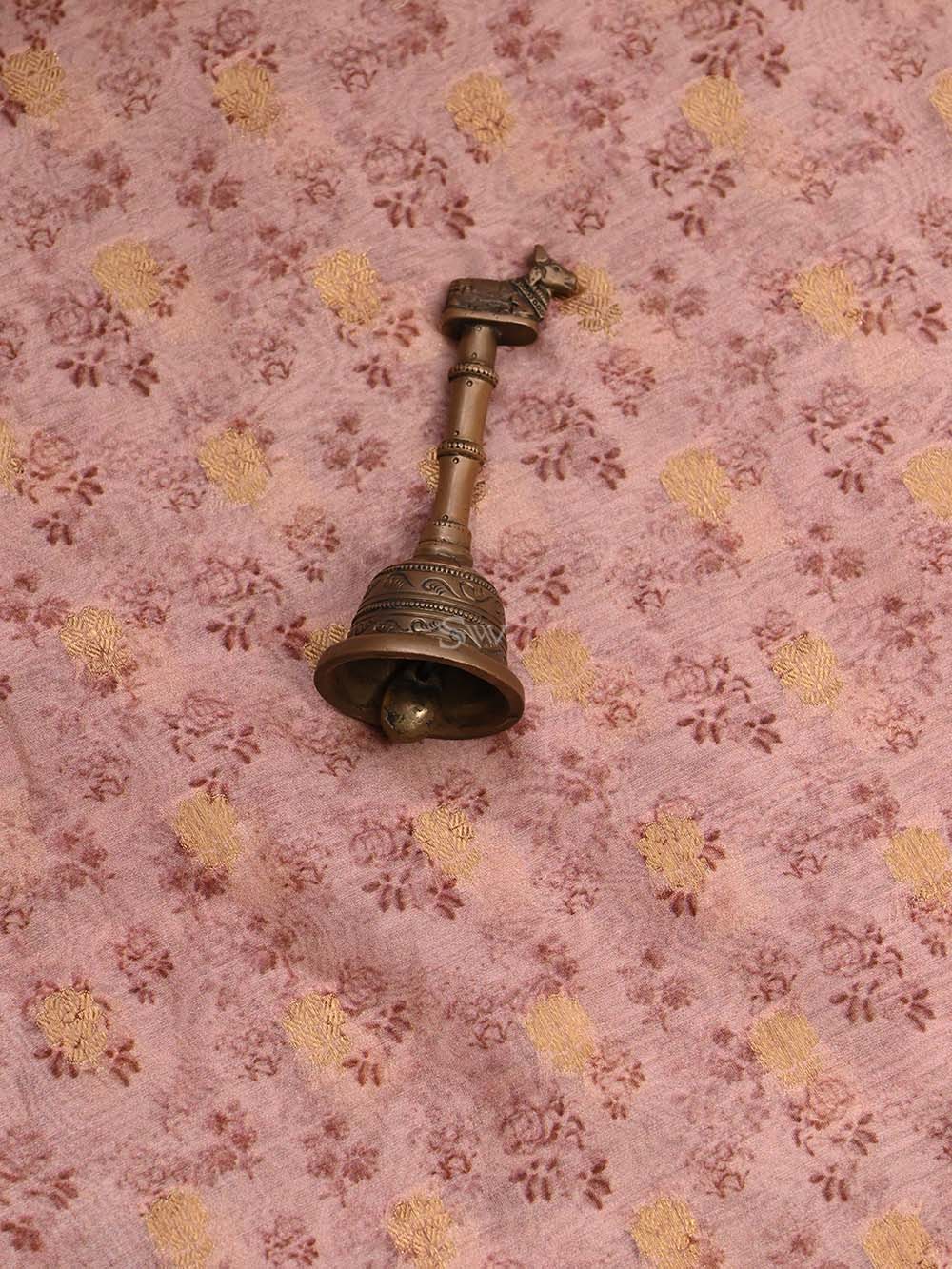 Peach Cotton Handloom Banarasi Suit - Sacred Weaves