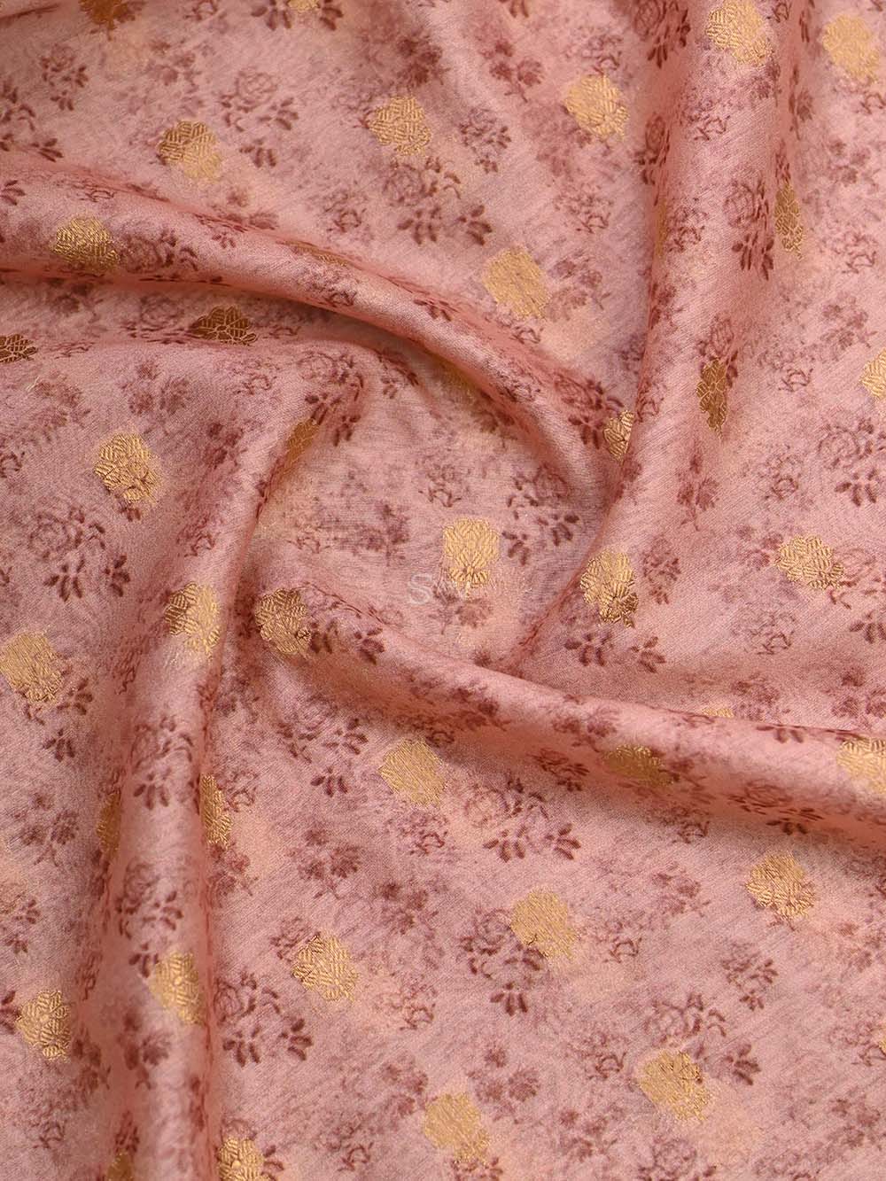 Peach Cotton Handloom Banarasi Suit - Sacred Weaves