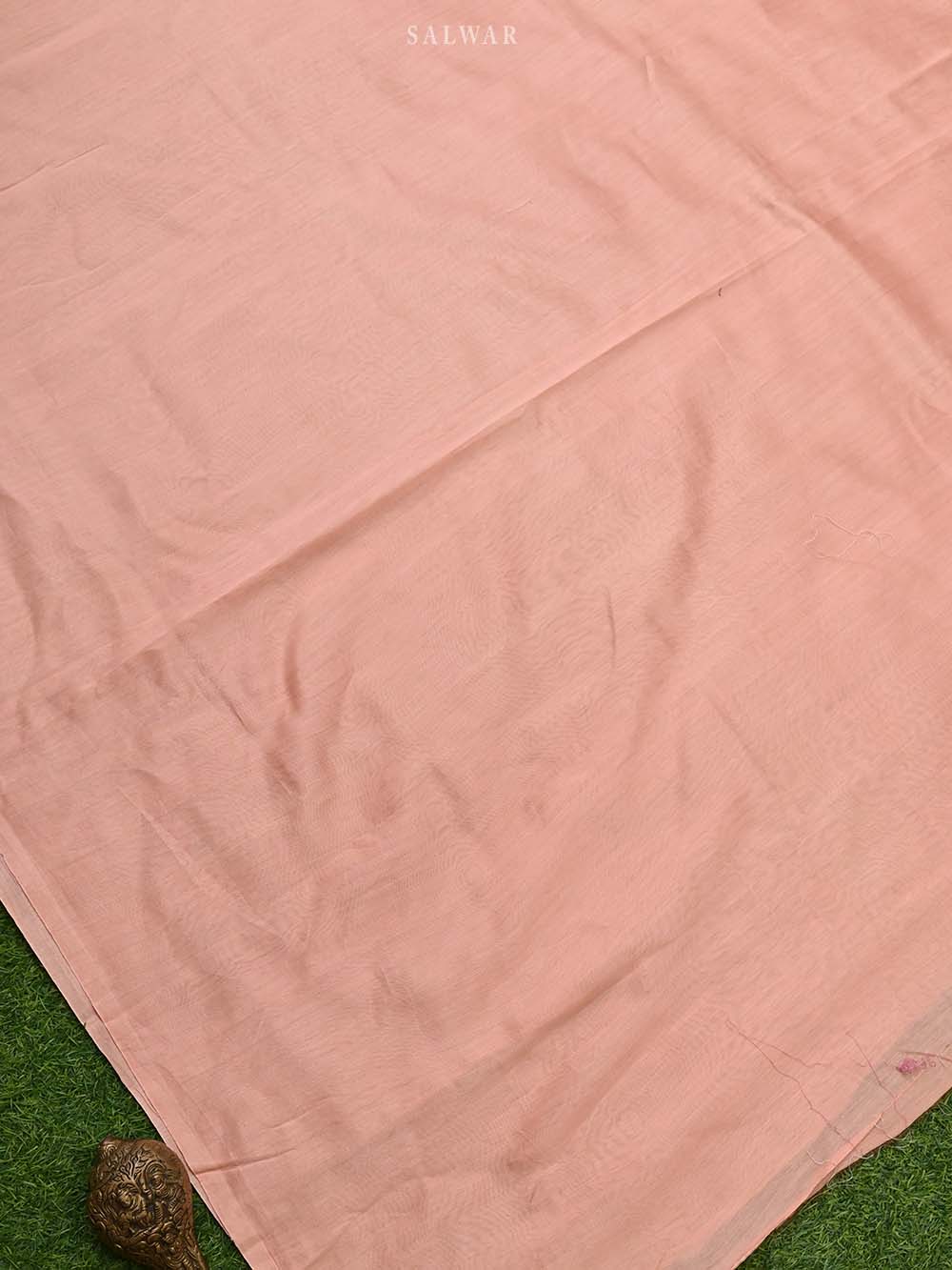 Peach Cotton Handloom Banarasi Suit - Sacred Weaves