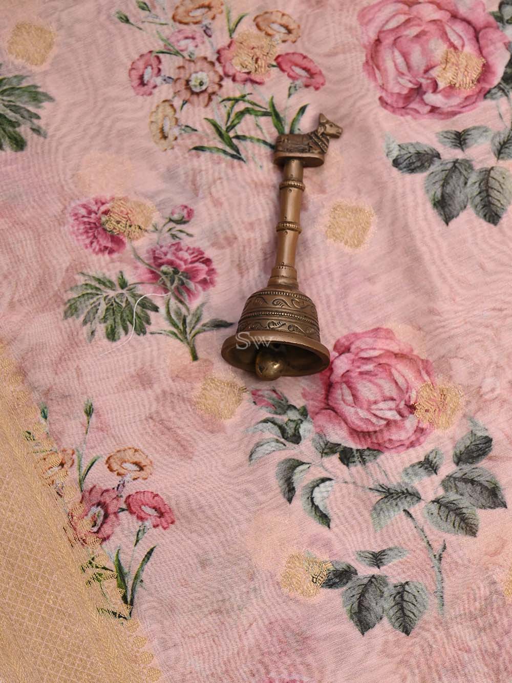Peach Cotton Handloom Banarasi Suit - Sacred Weaves