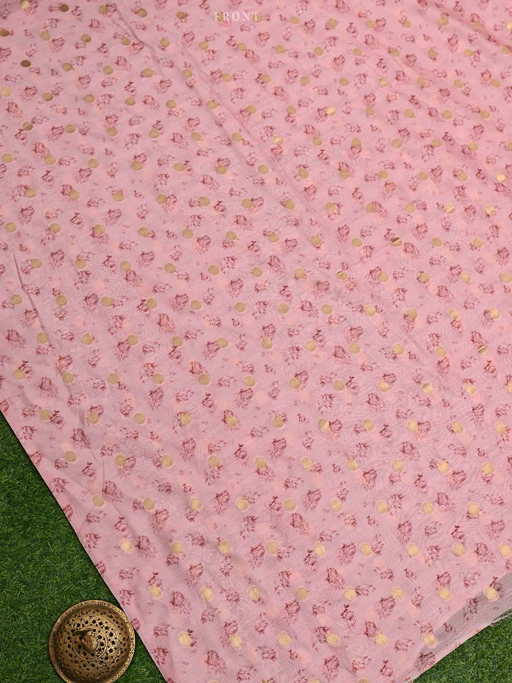 Pink Cotton Handloom Banarasi Suit - Sacred Weaves
