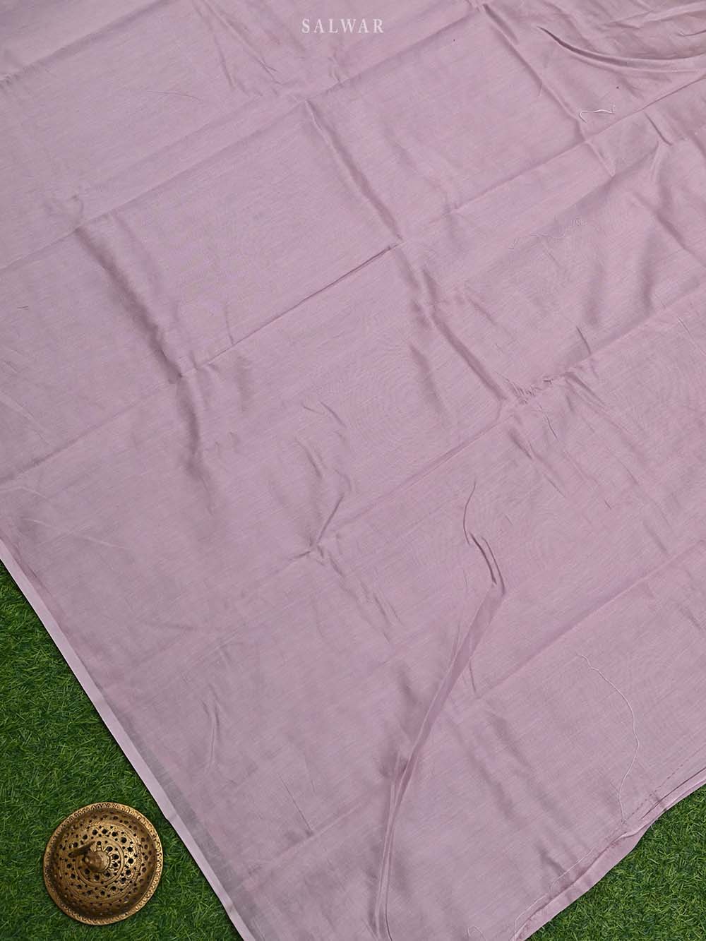 Light Purple Cotton Handloom Banarasi Suit - Sacred Weaves