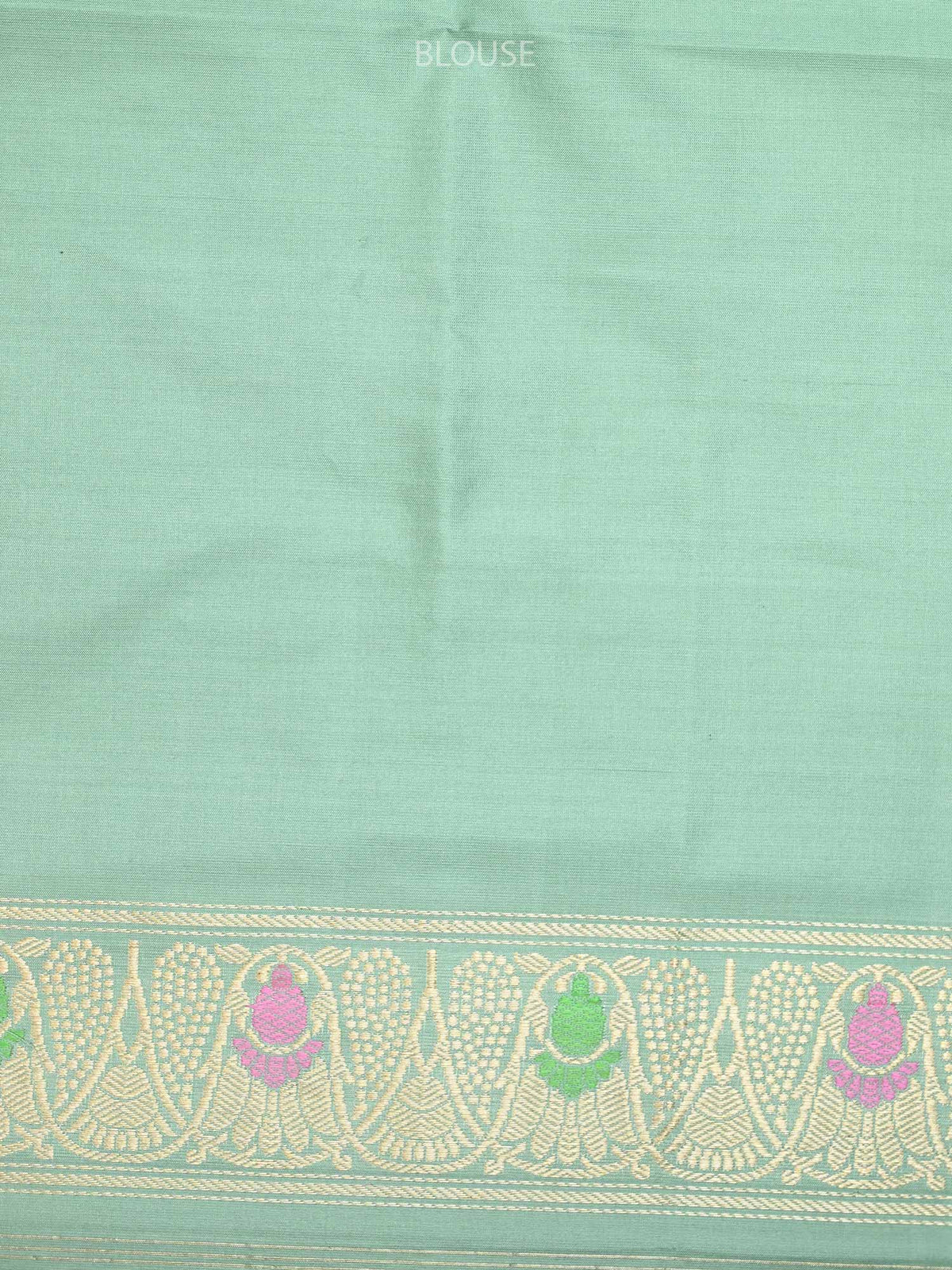 Mint Green Meenakari Katan Silk Handloom Banarasi Saree - Sacred Weaves