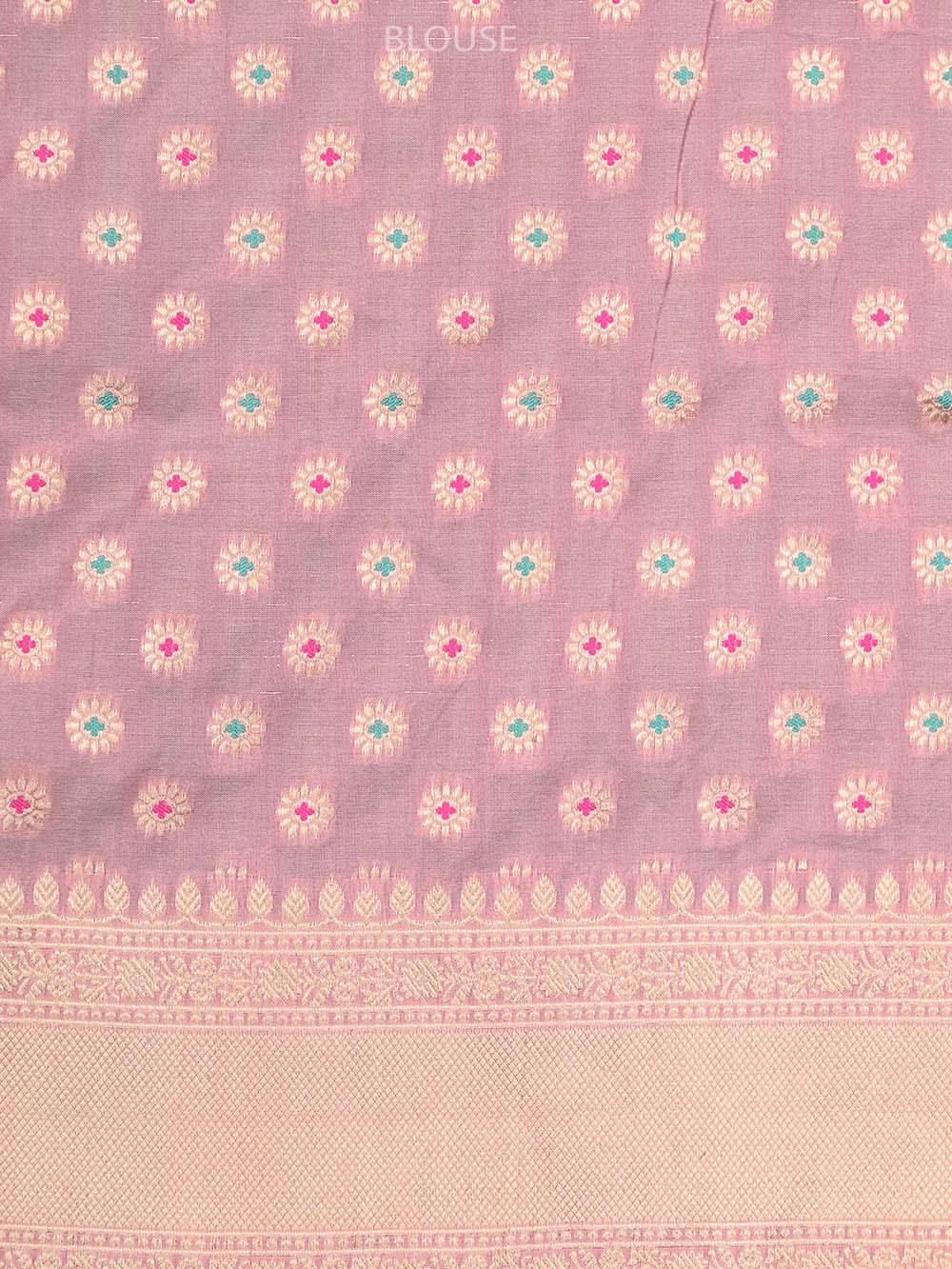 Pastel Pink Uppada Katan Silk Handloom Banarasi Saree - Sacred Weaves
