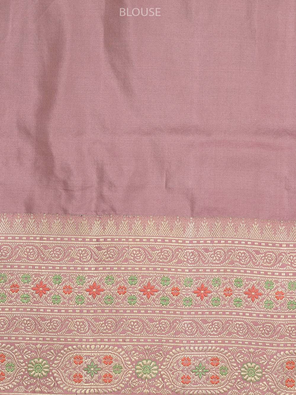 Pastel Pink Meenakari Katan Silk Handloom Banarasi Saree - Sacred Weaves