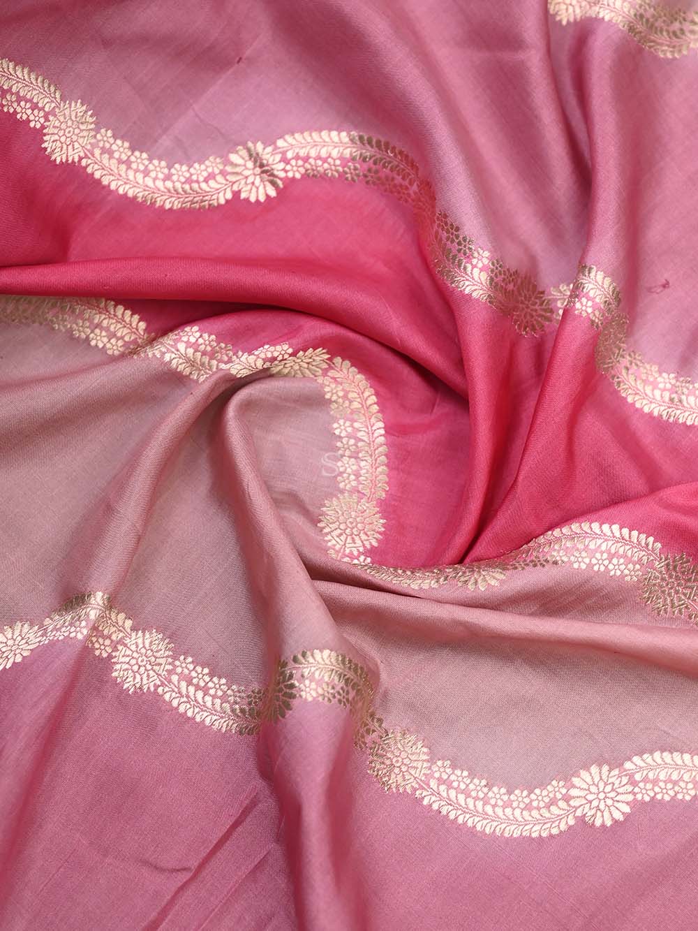 Dark Pink Katan Silk Handloom Banarasi Suit - Sacred Weaves