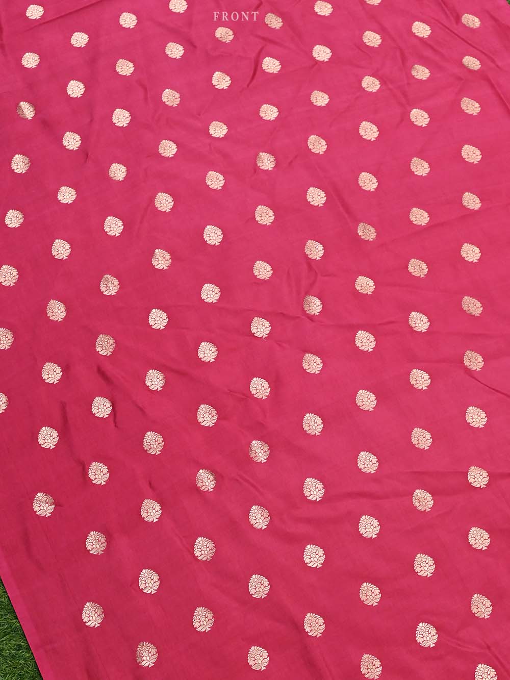 Dark Pink Katan Silk Handloom Banarasi Suit - Sacred Weaves