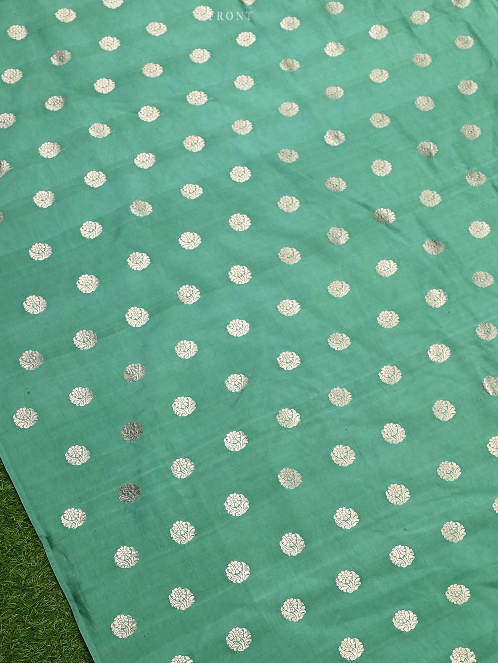 Green Katan Silk Handloom Banarasi Suit - Sacred Weaves