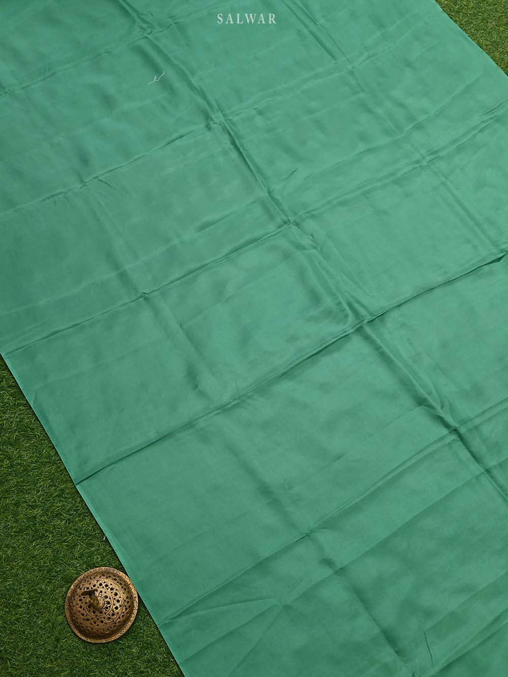 Green Katan Silk Handloom Banarasi Suit - Sacred Weaves