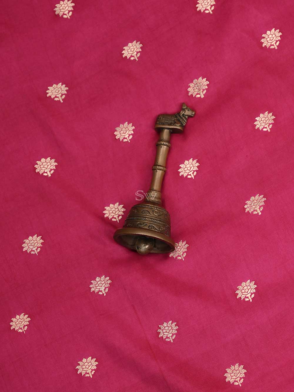 Dark Pink Katan Silk Handloom Banarasi Suit - Sacred Weaves
