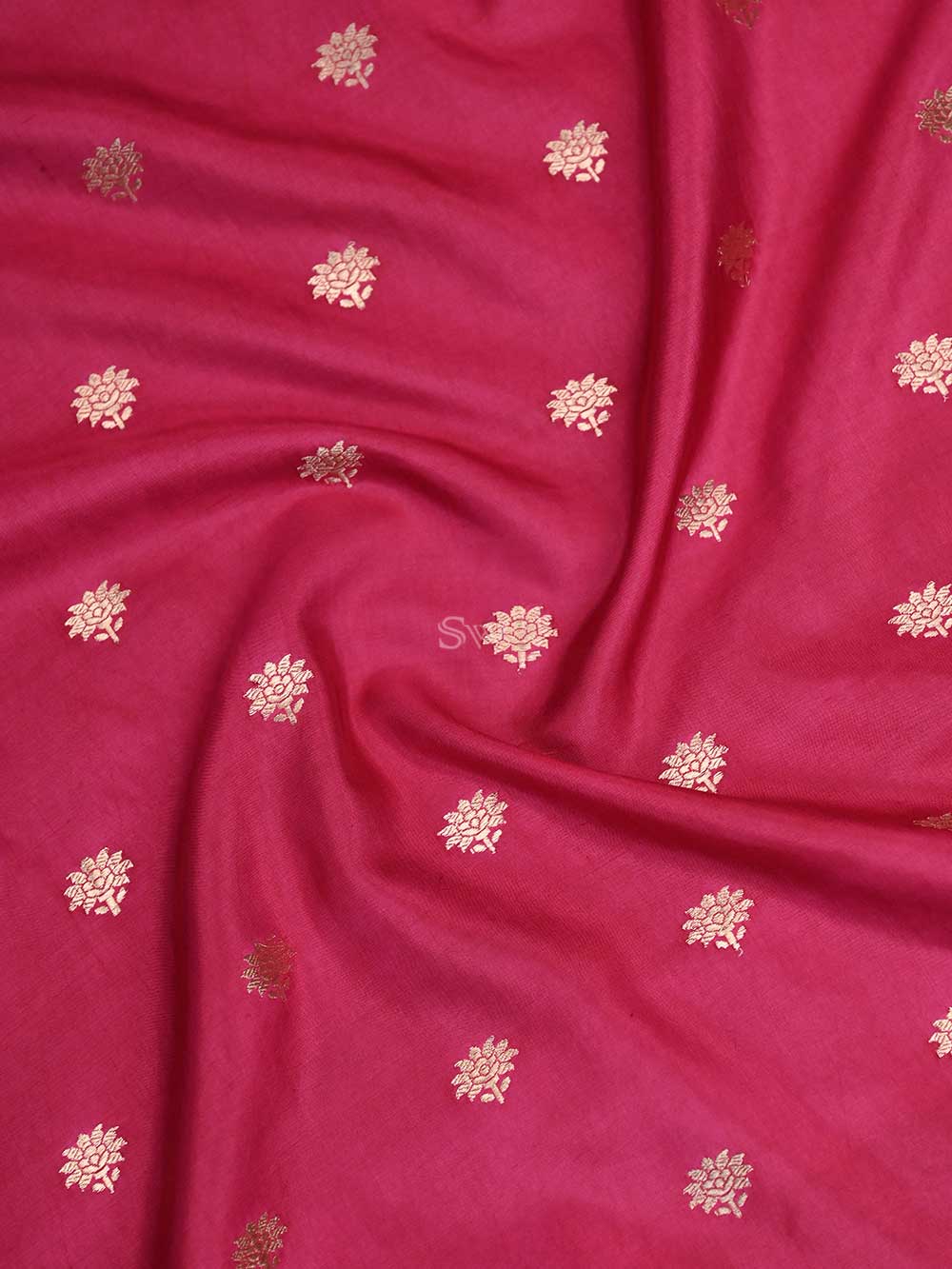 Dark Pink Katan Silk Handloom Banarasi Suit - Sacred Weaves