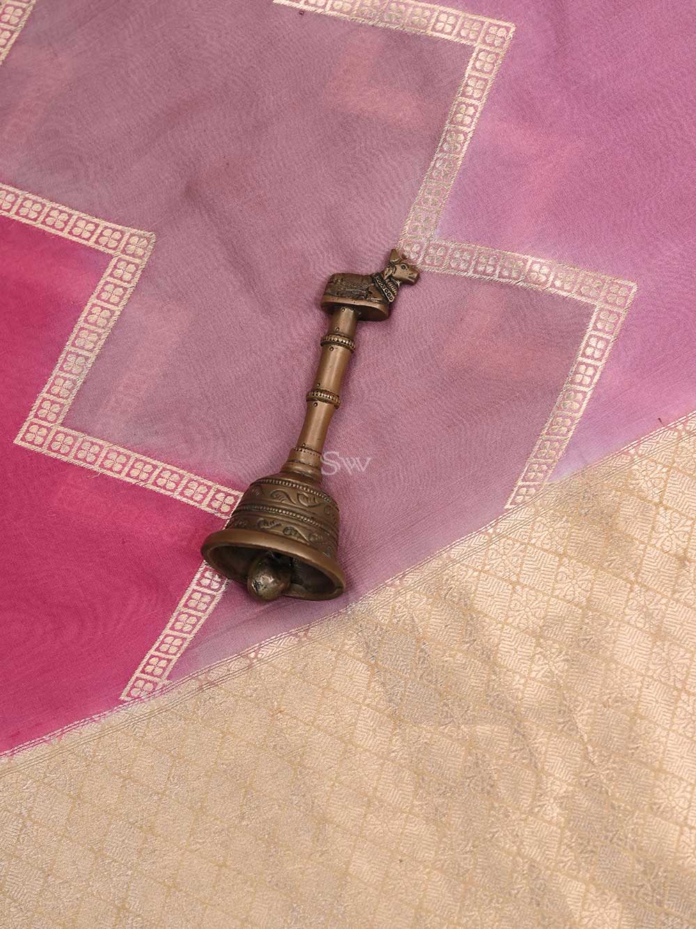 Dark Pink Katan Silk Handloom Banarasi Suit - Sacred Weaves