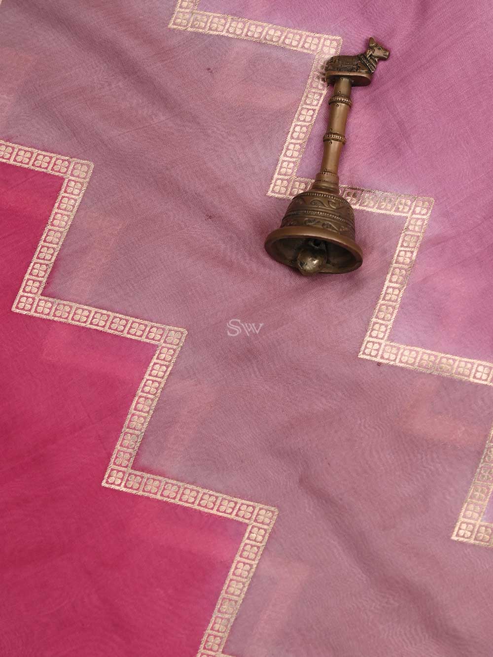 Dark Pink Katan Silk Handloom Banarasi Suit - Sacred Weaves