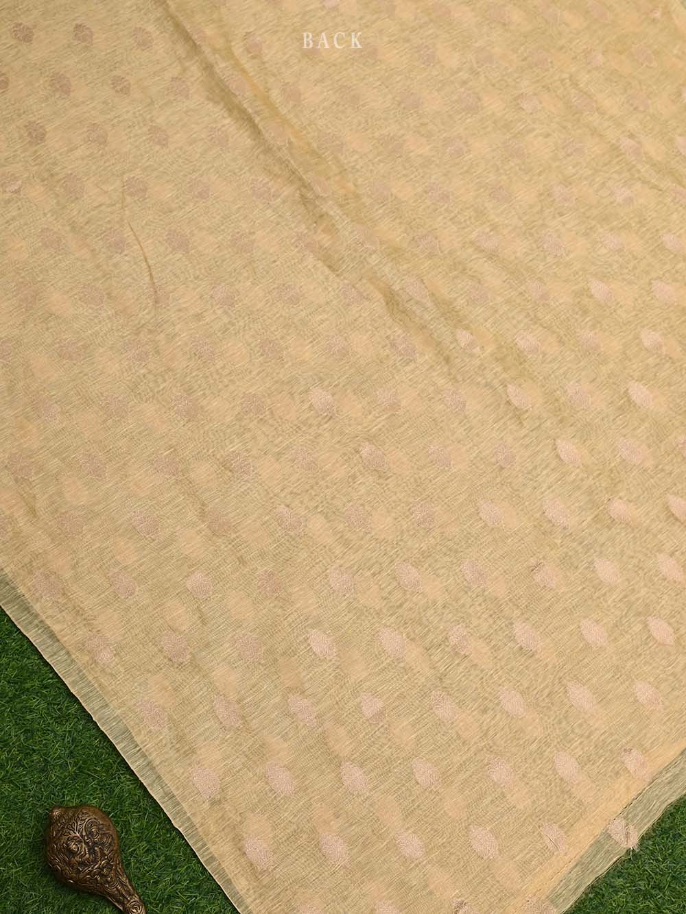 Yellow Linen Handloom Banarasi Suit - Sacred Weaves