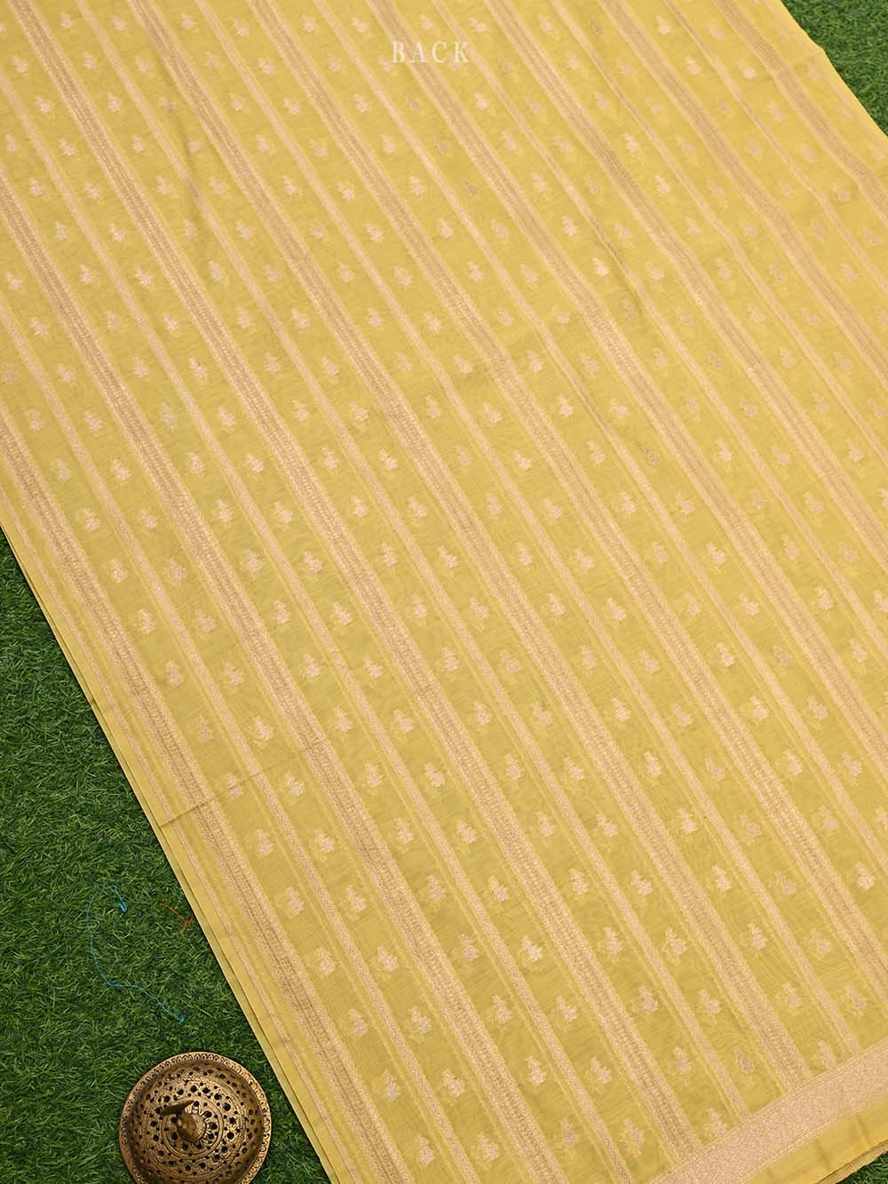 Yellow Cotton Handloom Banarasi Suit - Sacred Weaves