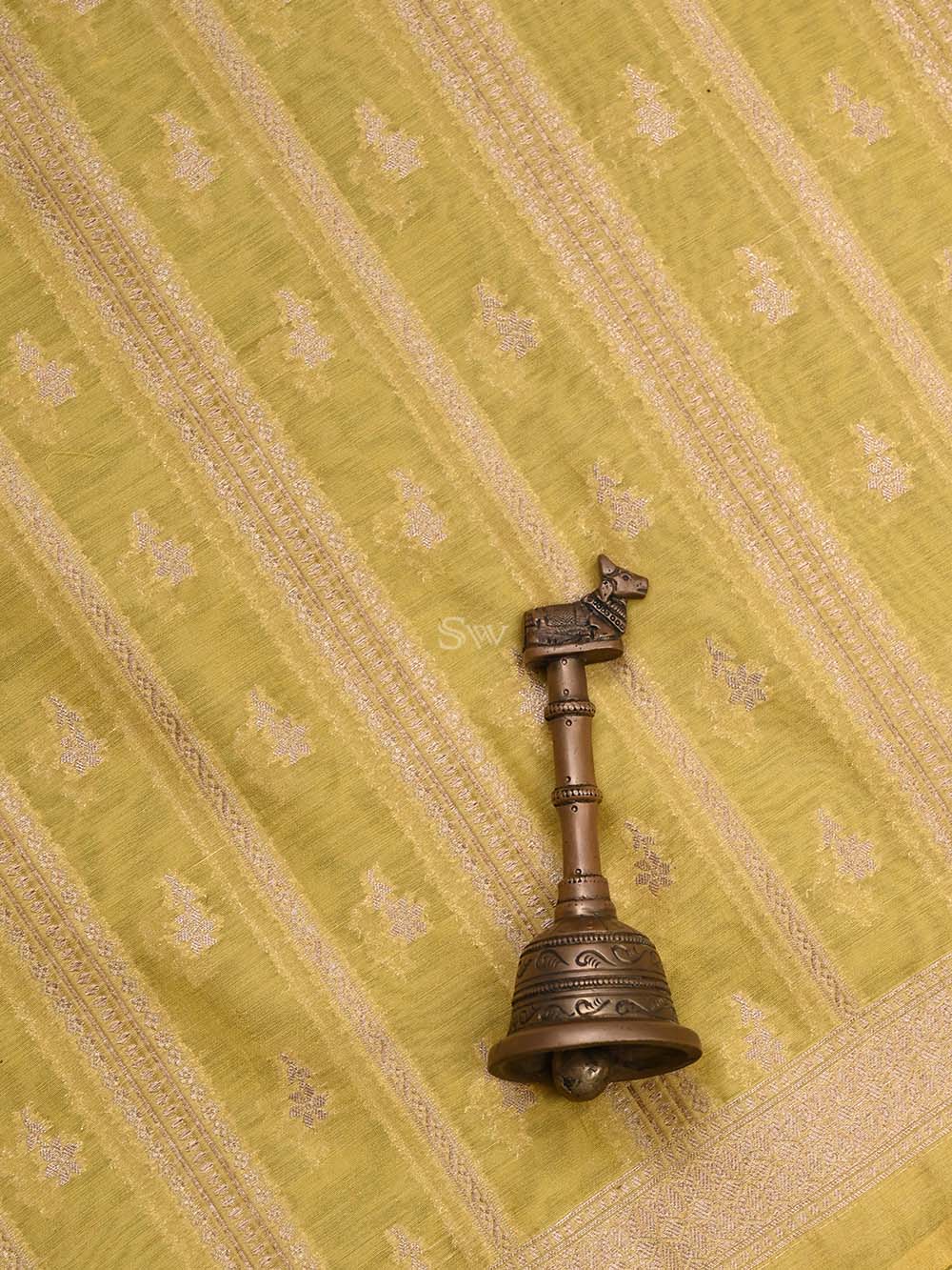 Yellow Cotton Handloom Banarasi Suit - Sacred Weaves