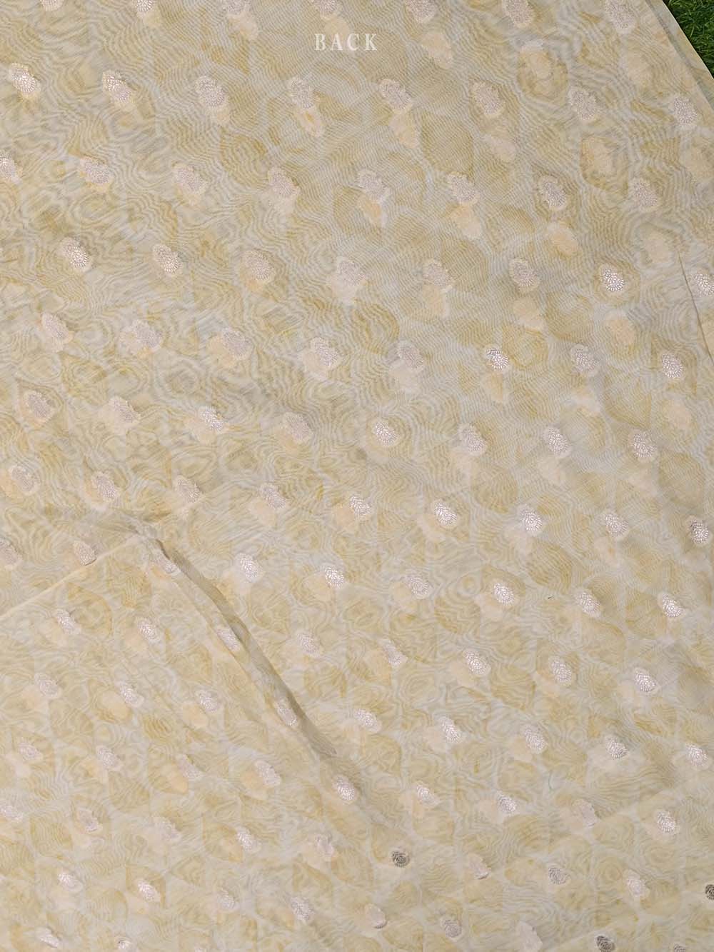 Light Yellow Cotton Handloom Banarasi Suit - Sacred Weaves