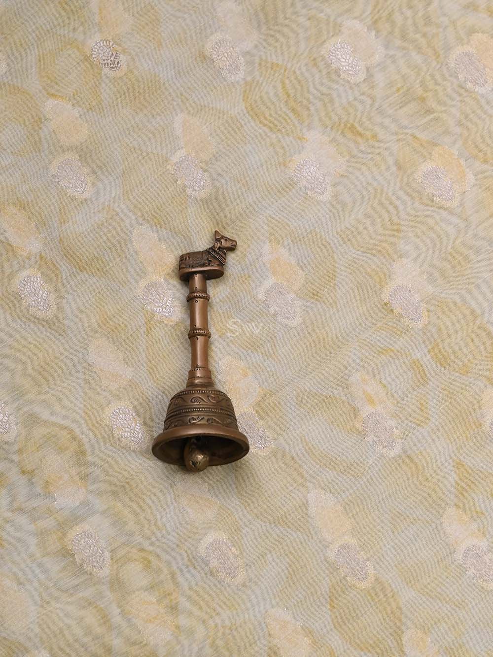 Light Yellow Cotton Handloom Banarasi Suit - Sacred Weaves