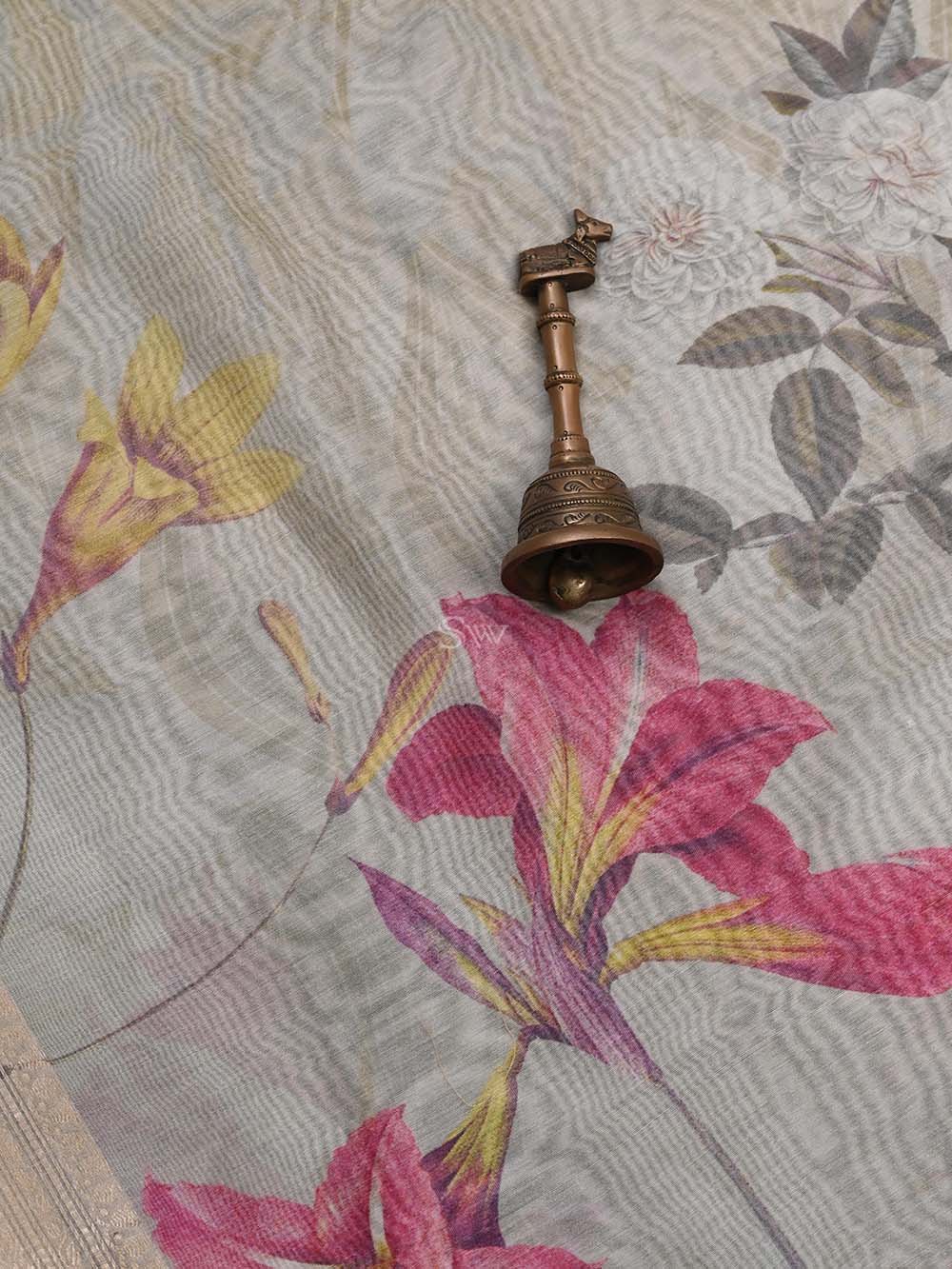 Light Yellow Cotton Handloom Banarasi Suit - Sacred Weaves
