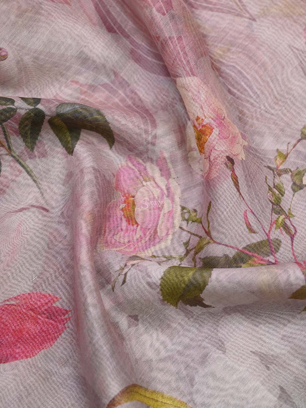 Pastel Pink Cotton Handloom Banarasi Suit - Sacred Weaves