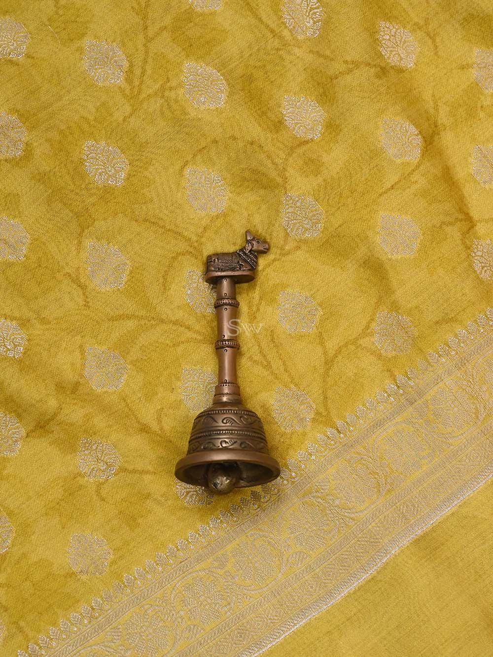 Mustard Chiniya Silk Handloom Banarasi Suit - Sacred Weaves