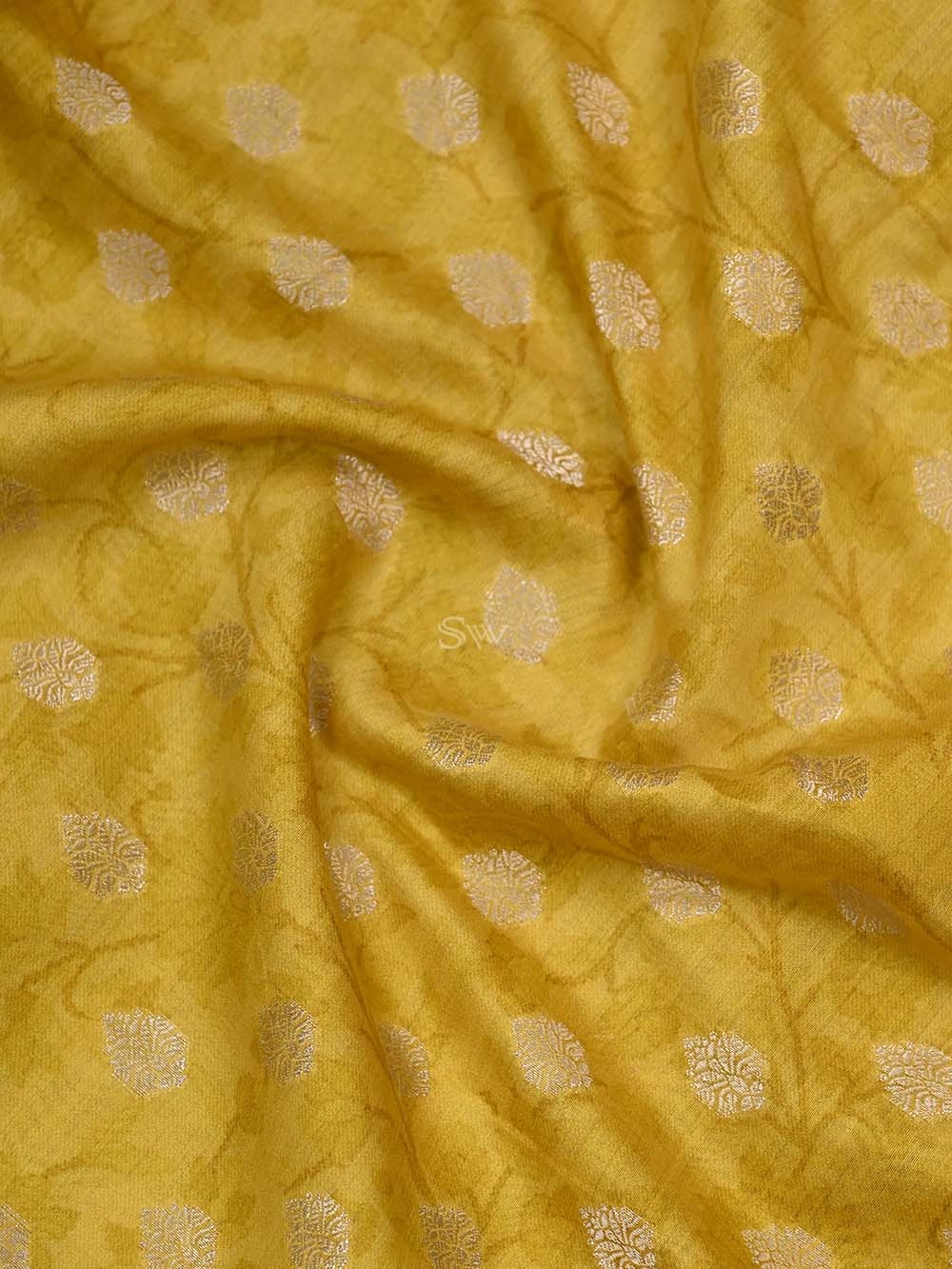 Mustard Chiniya Silk Handloom Banarasi Suit - Sacred Weaves