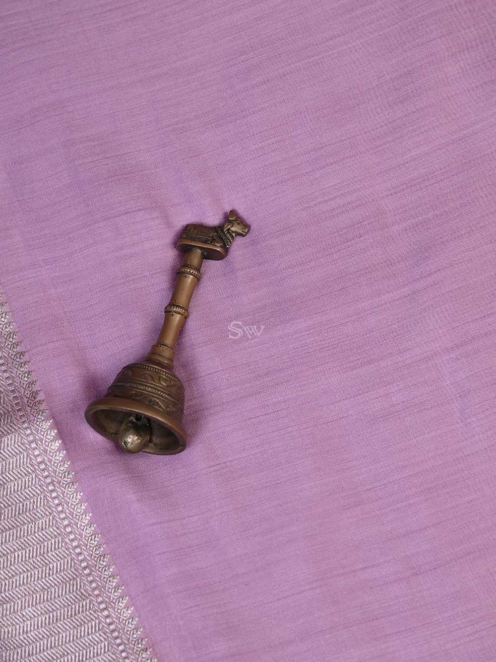 Dusky Pink Chiniya Silk Handloom Banarasi Saree - Sacred Weaves