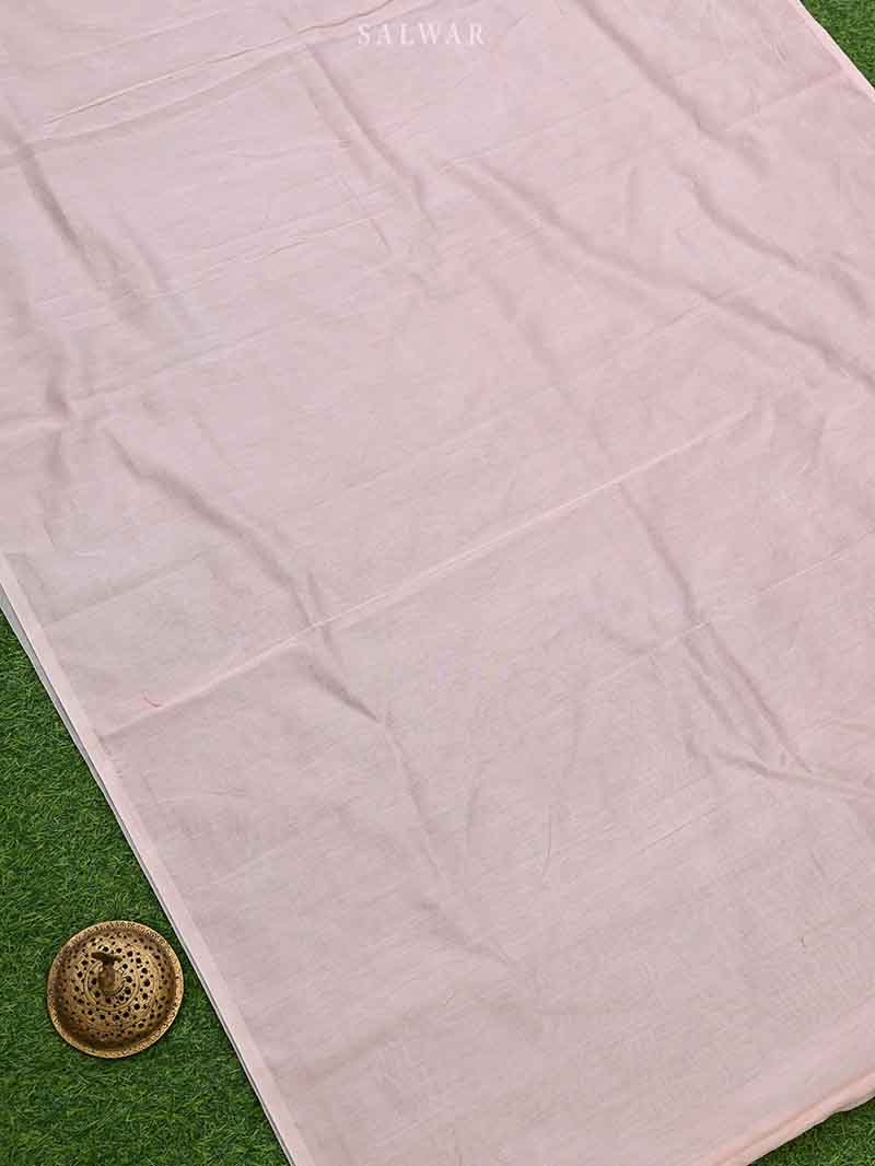 Powder Pink Organza Handloom Banarasi Suit - Sacred Weaves