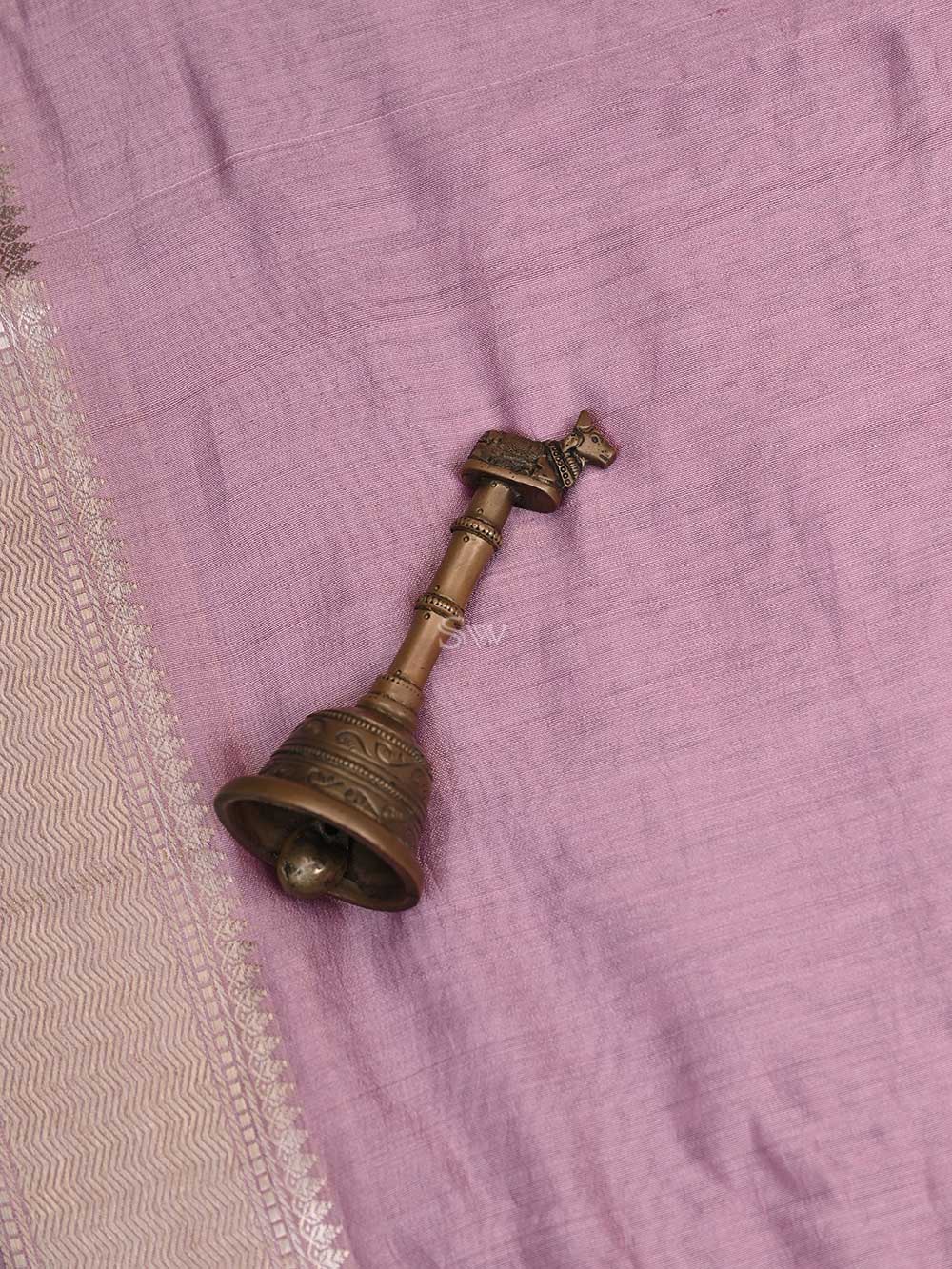 Onion Pink Chiniya Silk Handloom Banarasi Saree - Sacred Weaves