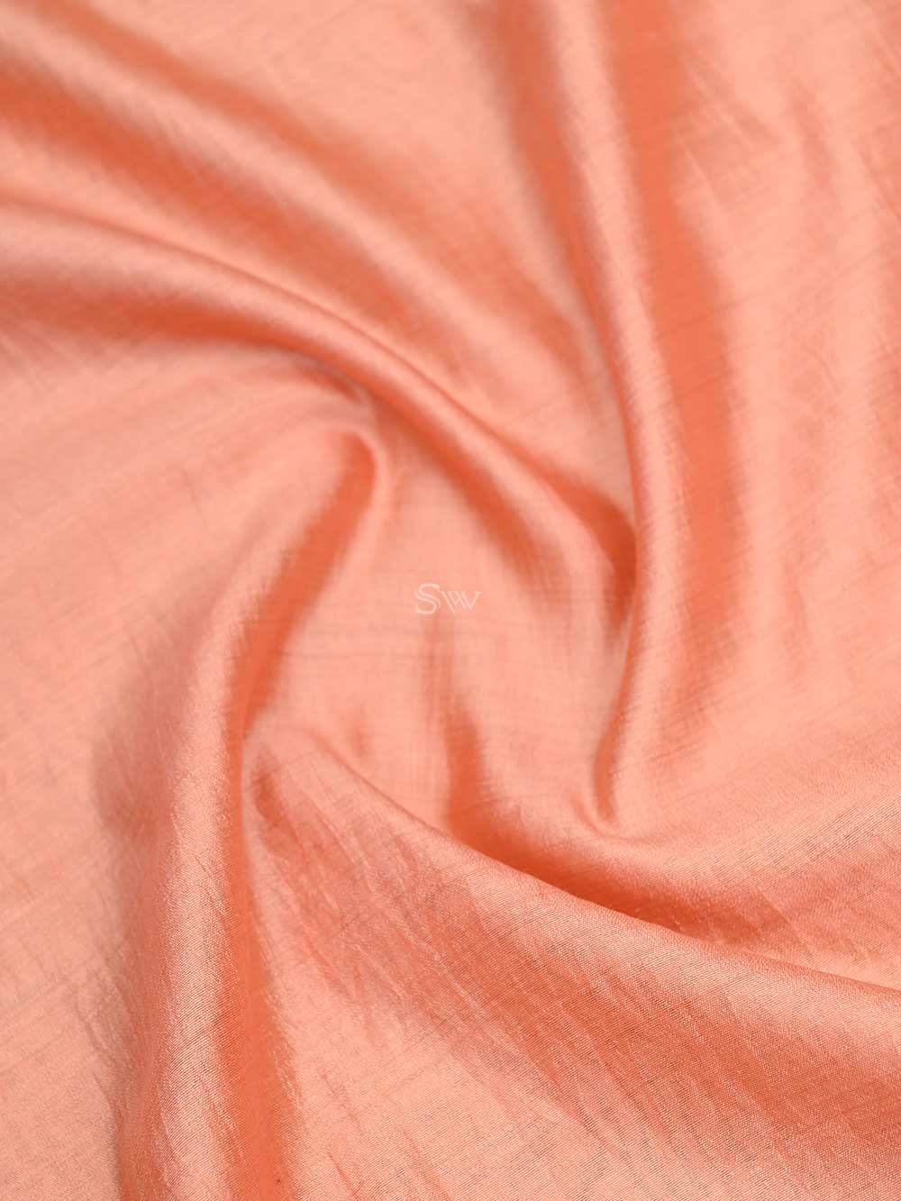 Peach Chiniya Silk Handloom Banarasi Saree - Sacred Weaves