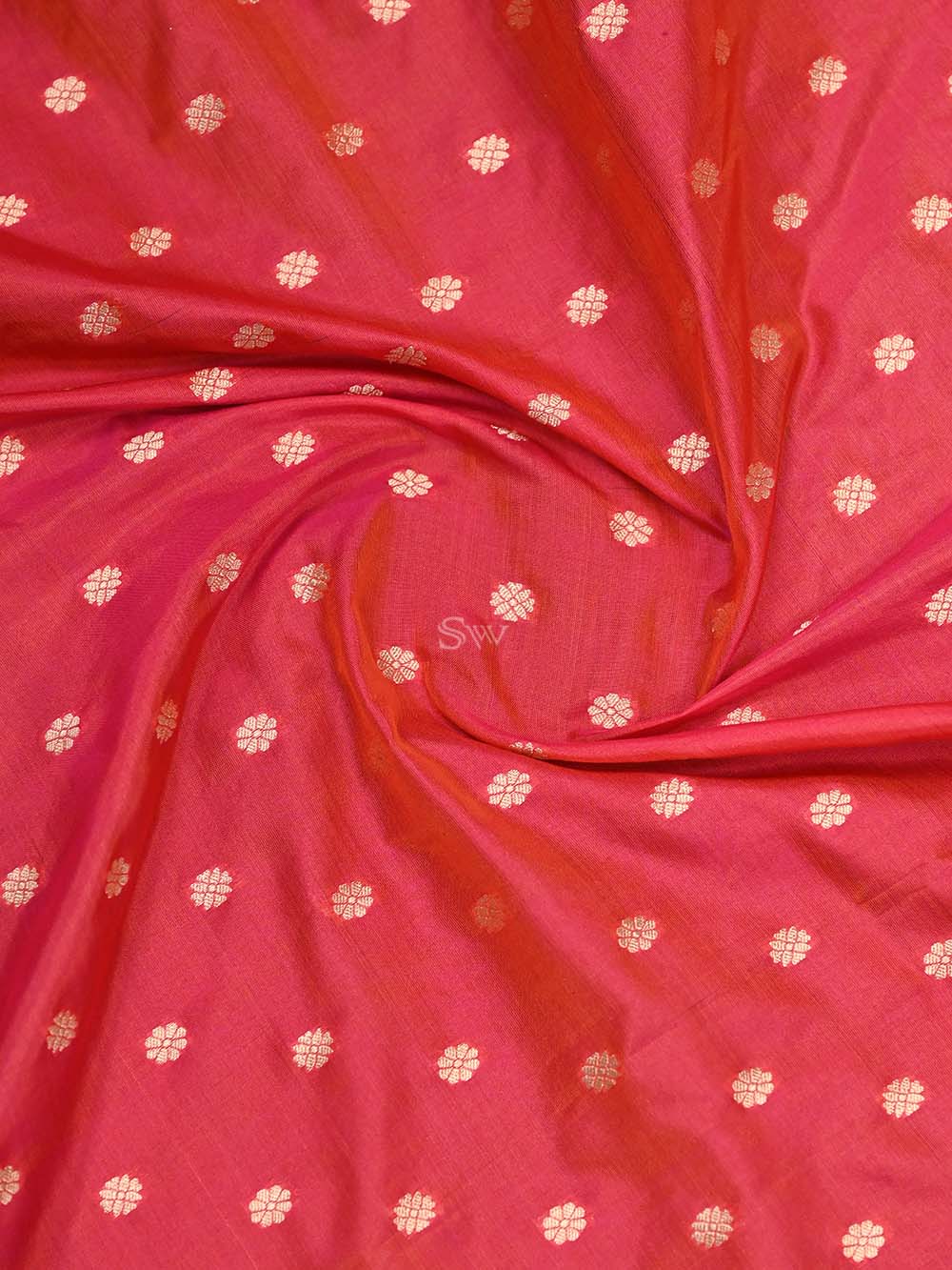 Pink Orange Konia Katan Silk Handloom Banarasi Dupatta - Sacred Weaves